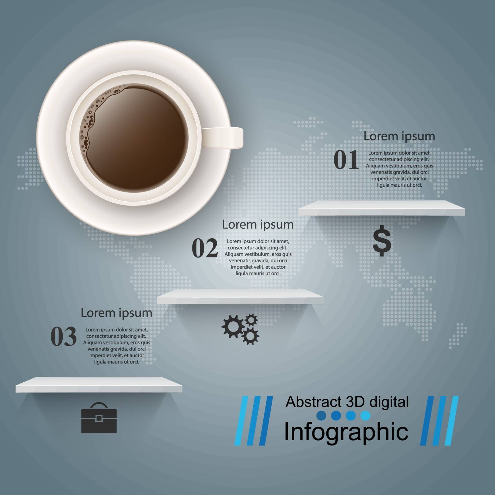 Cup, coffe, tea, drink - business infographic.  by rwgusev