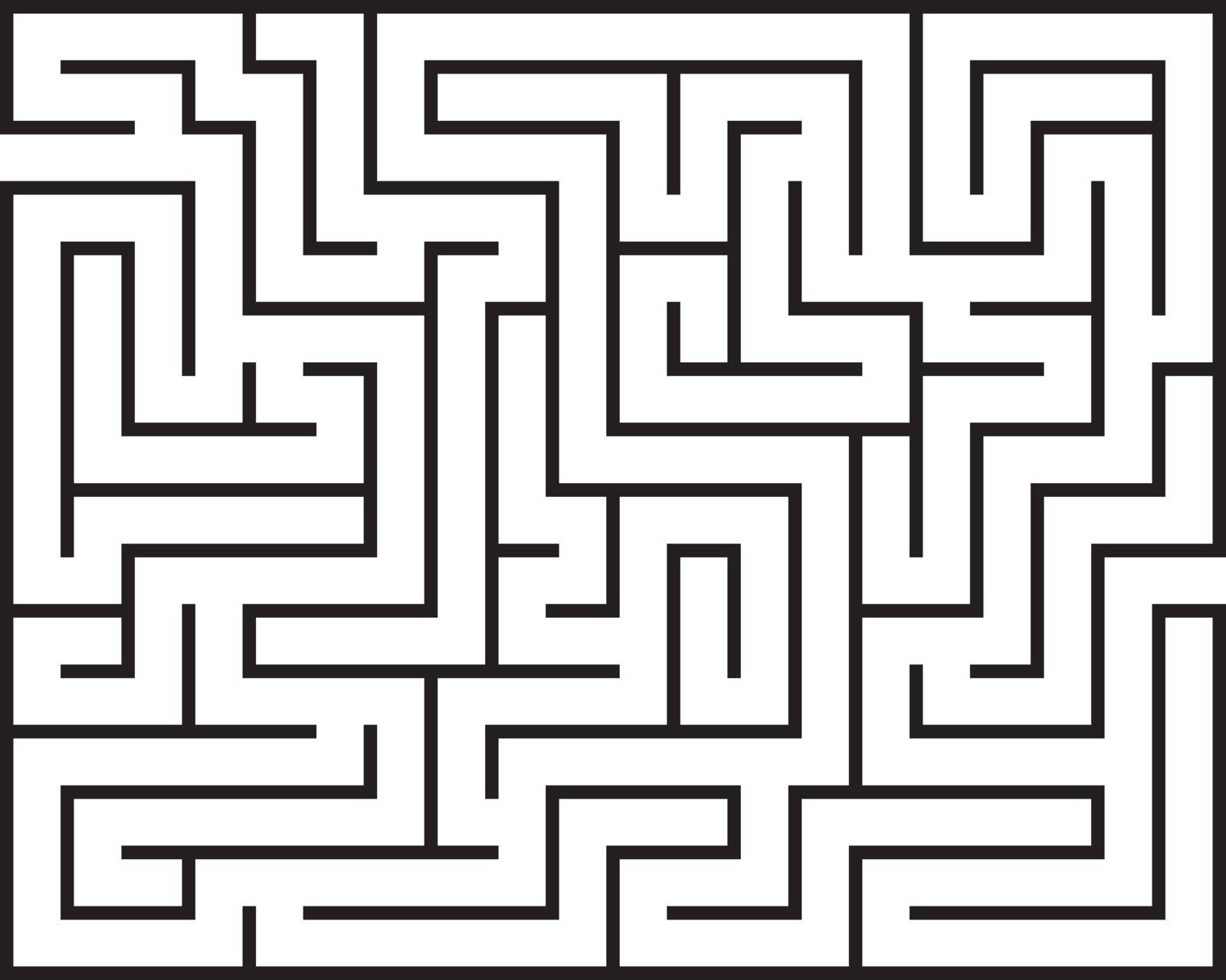 Rectangle maze isolated on white background