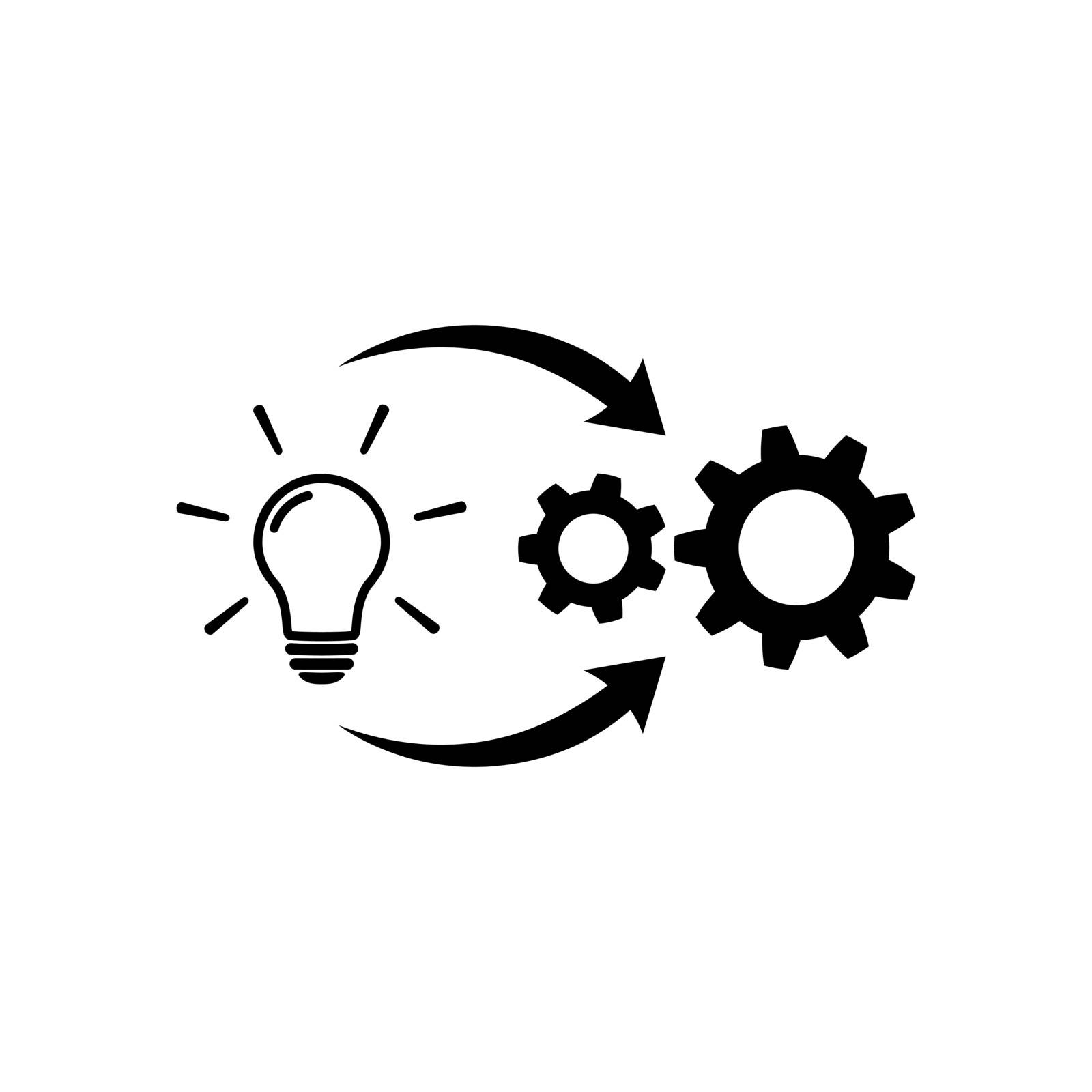 Implementation icon. Creative cycle symbol by veronawinner
