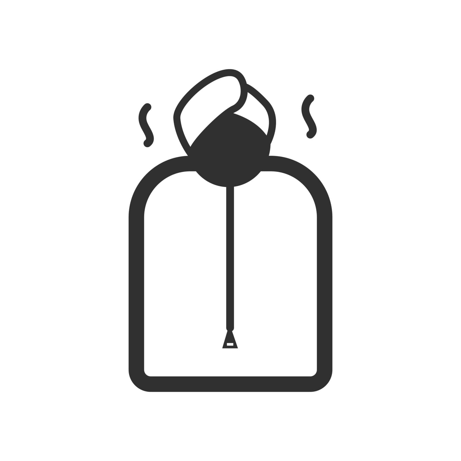Simple thin line sauna icon vector
