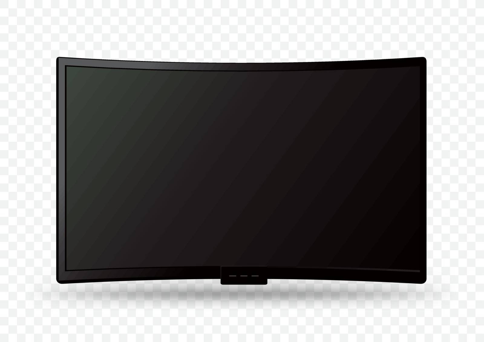 big curved wall tv by romvo