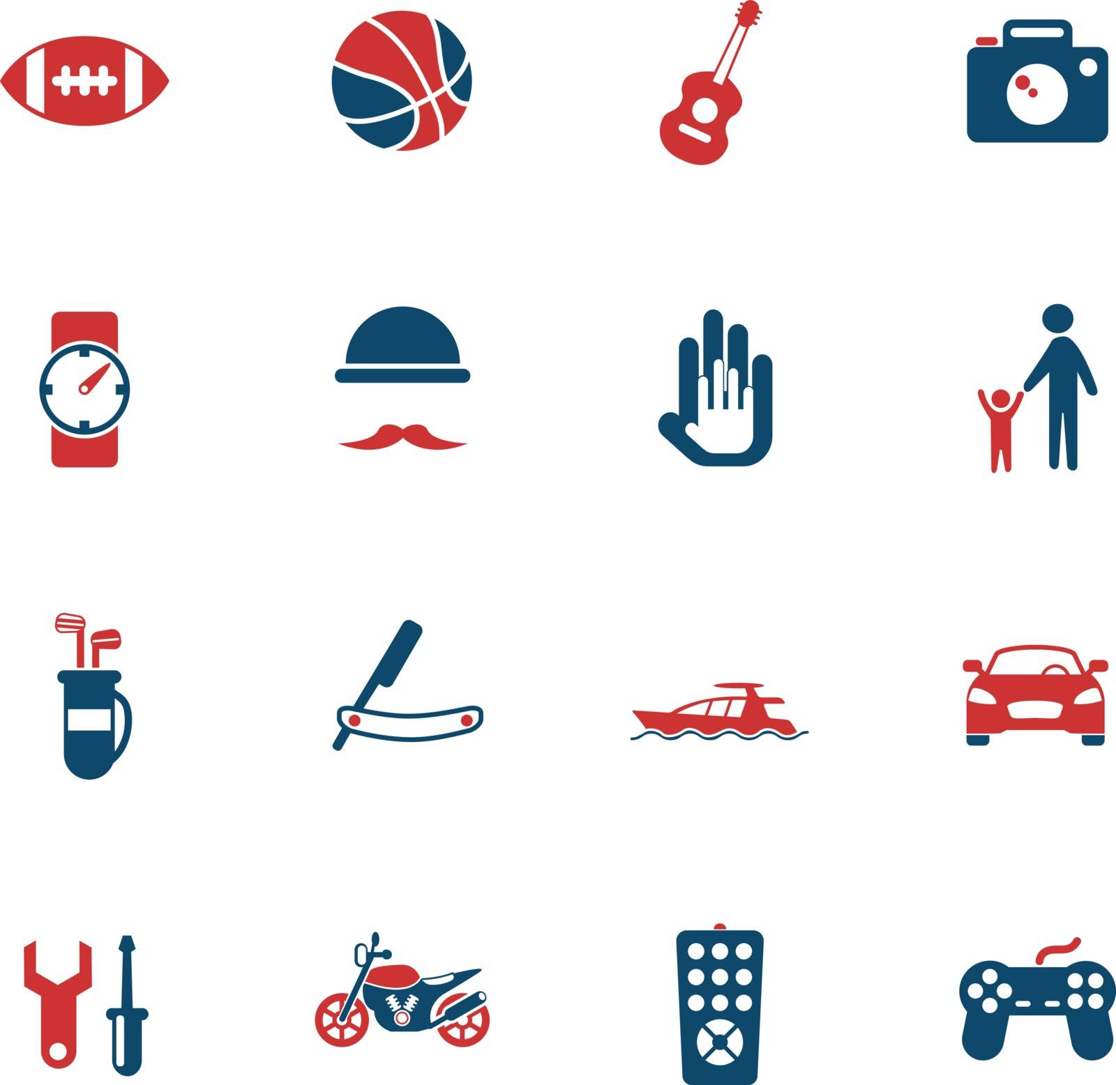 father day icon set by ayax