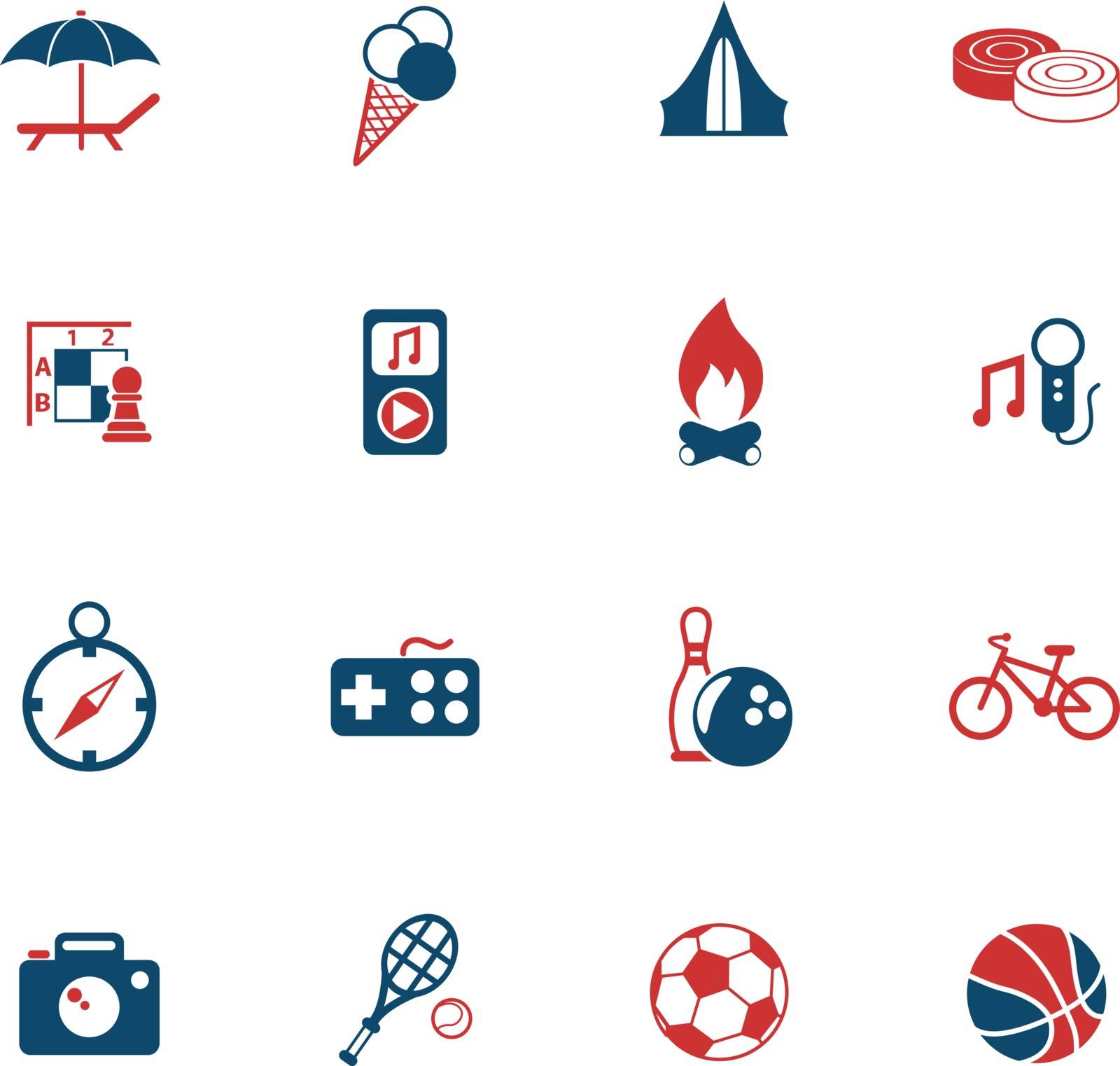 leisure vector icons for web and user interface design