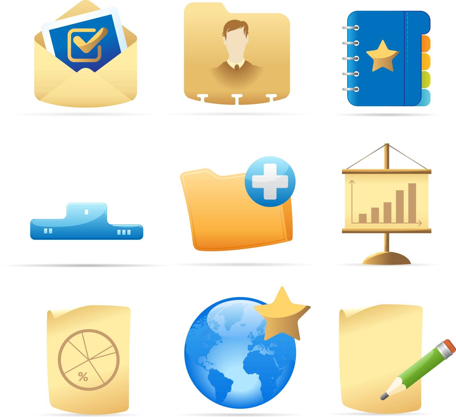 Icons for business metaphor by ildogesto
