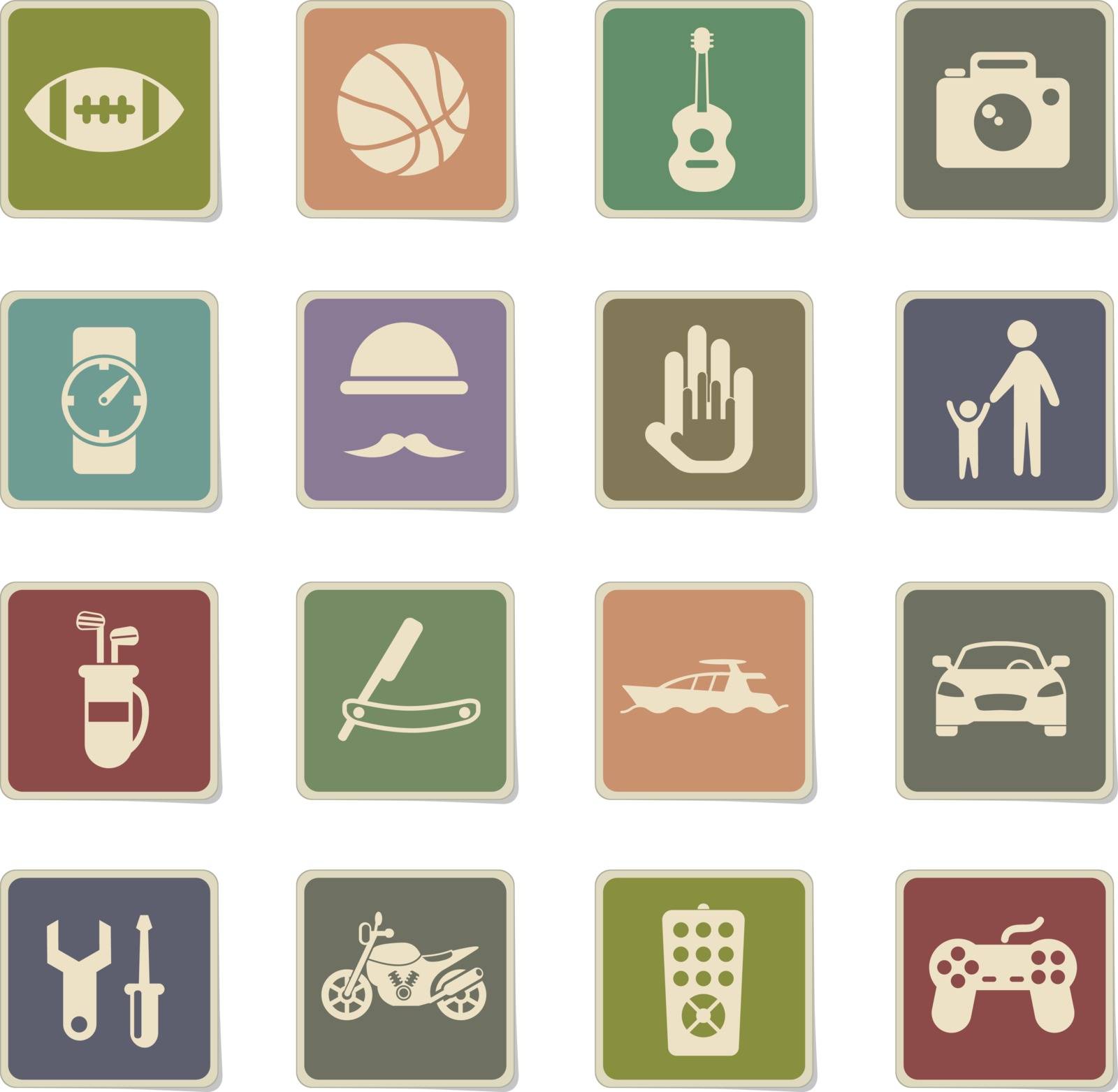 father day icon set by ayax