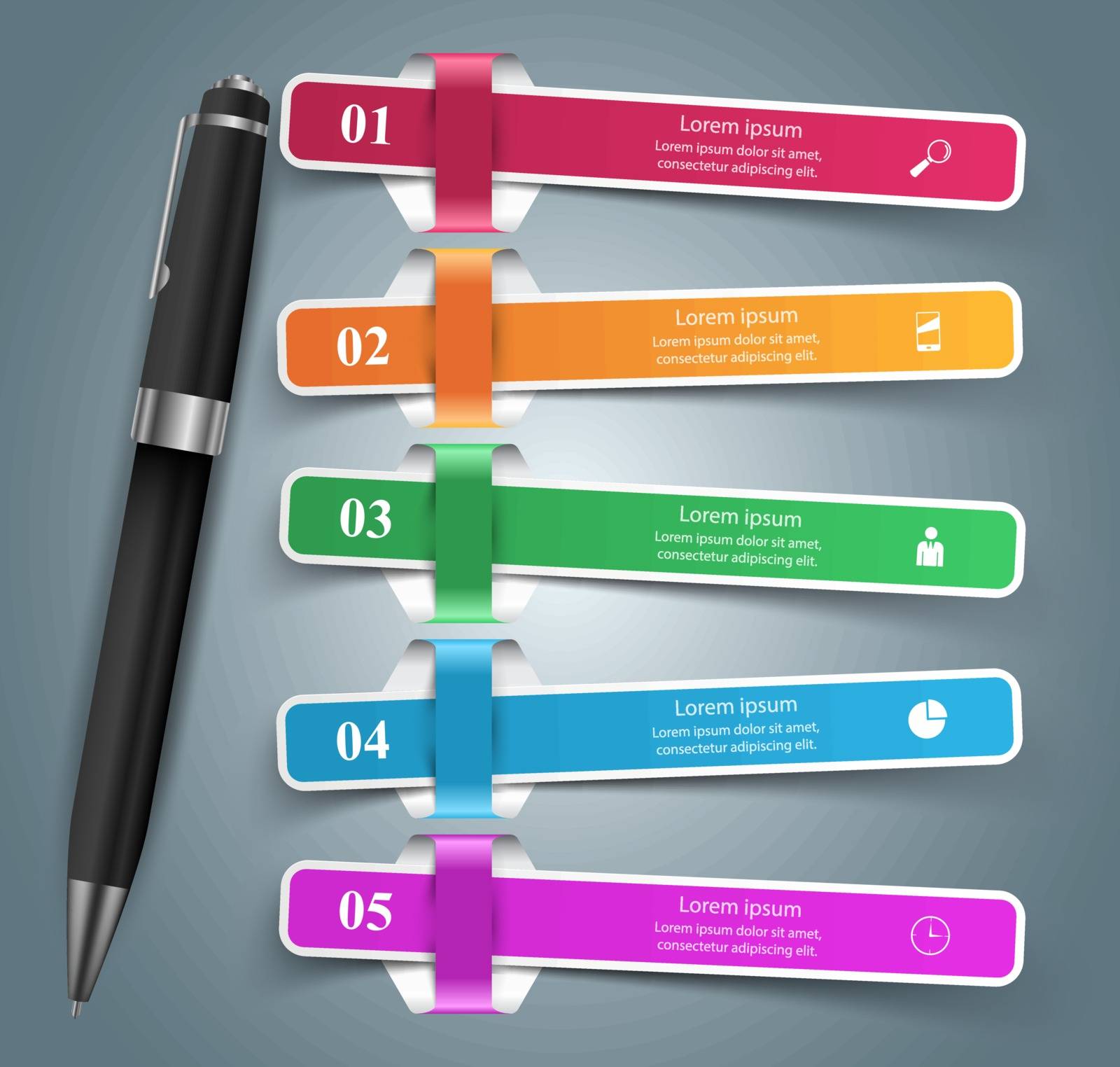 Pen, education icon. Business infographic Vector eps 10