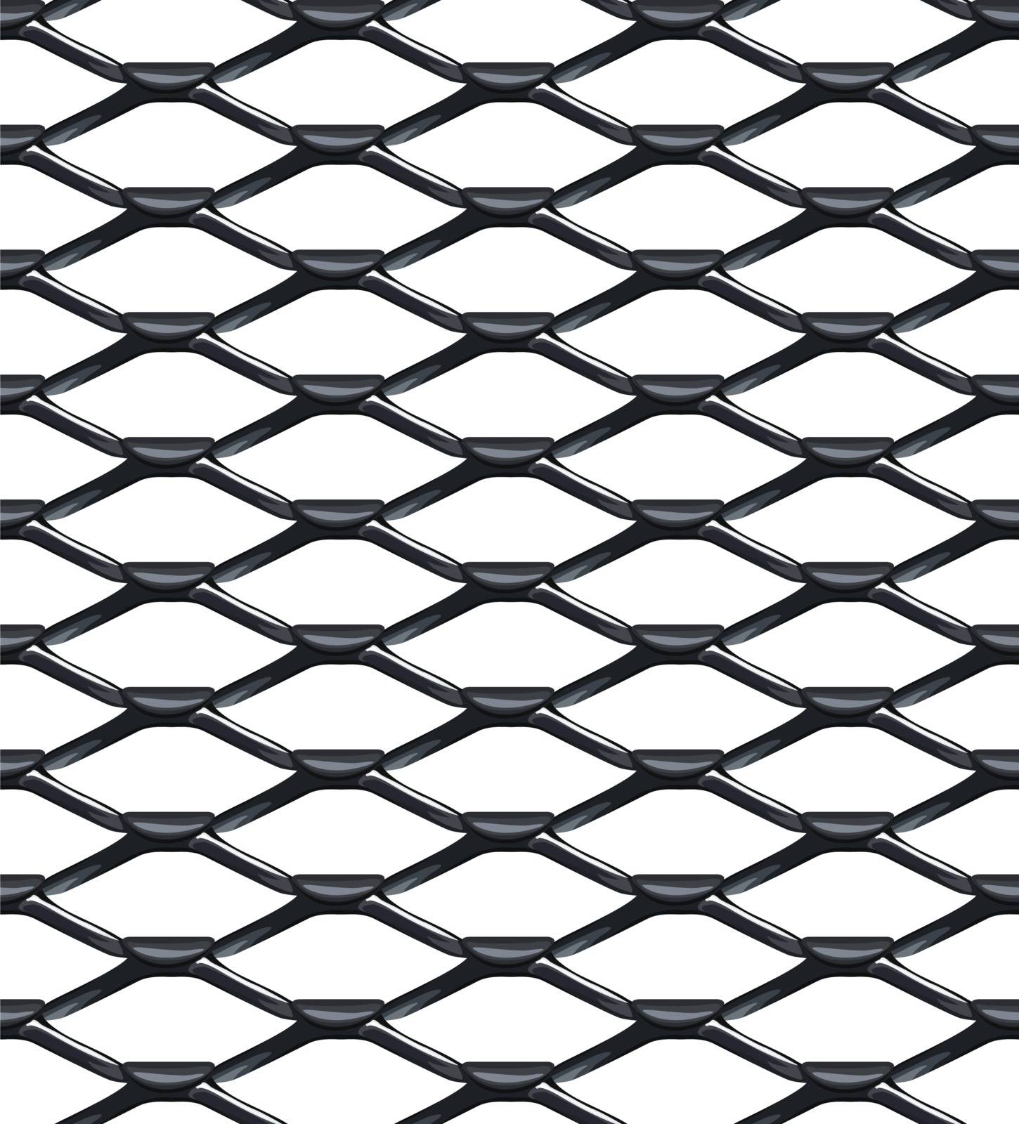 Steel mesh seamless vector pattern, vector background