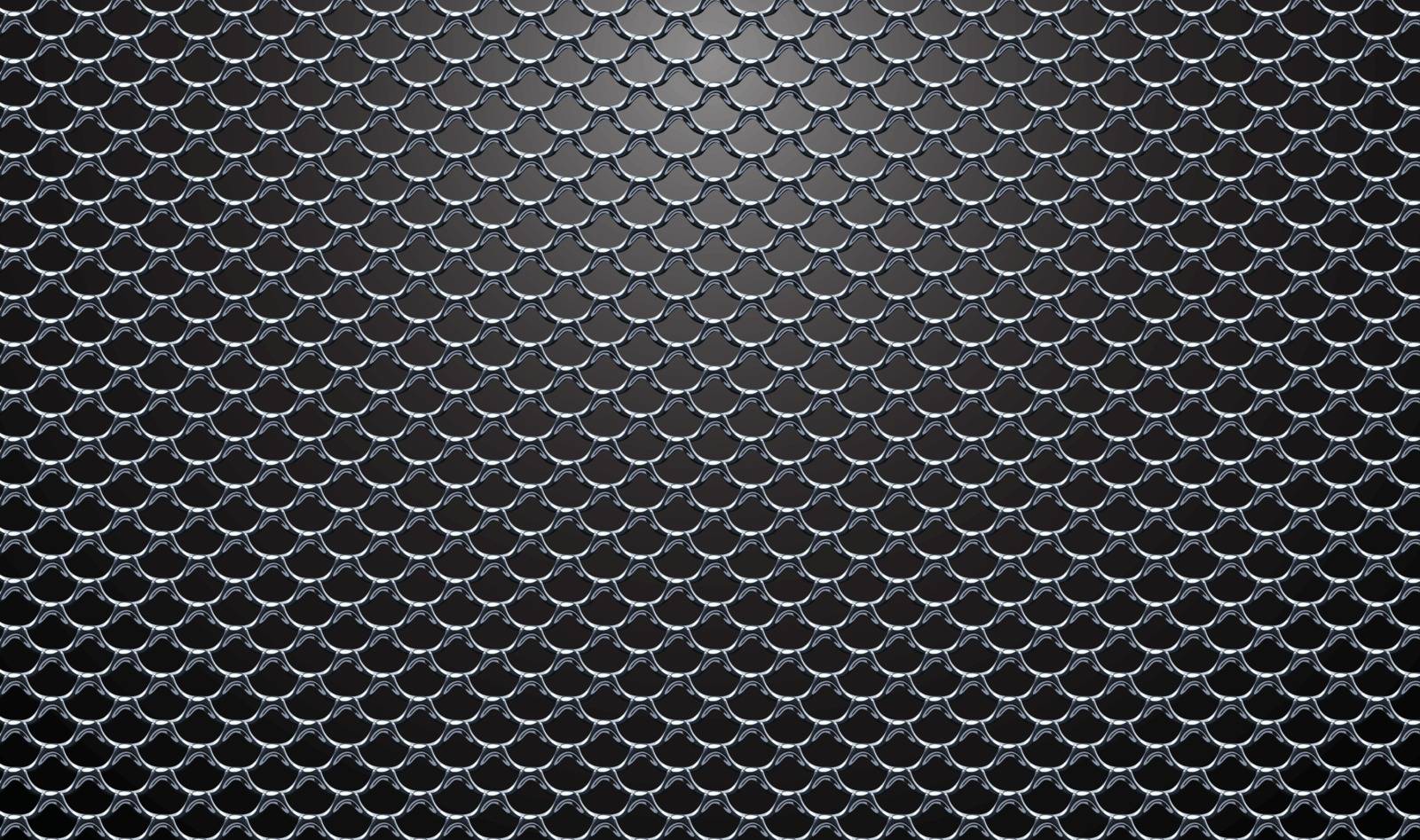 Steel mesh realistic vector structure black background