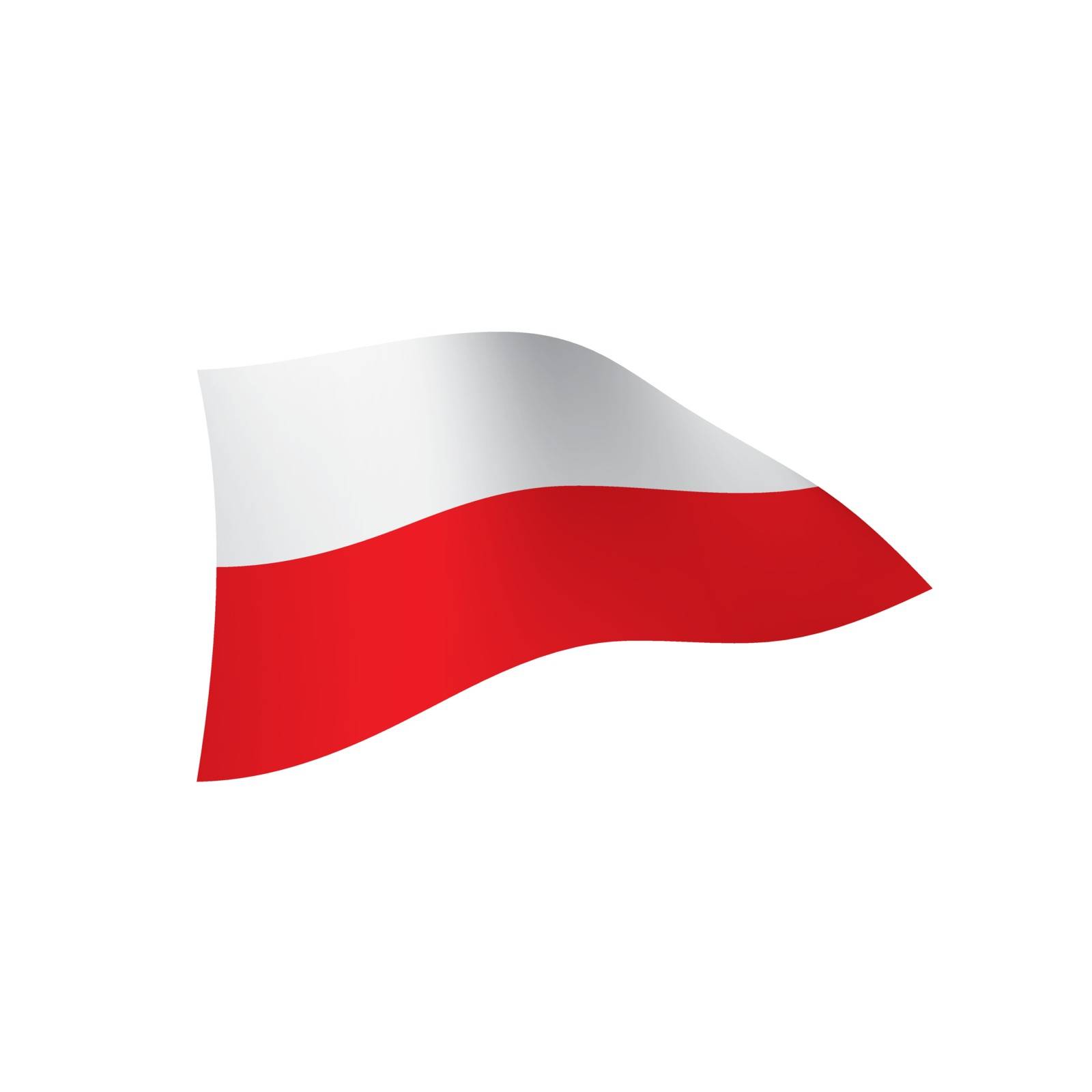 Poland flag, vector illustration by butenkow