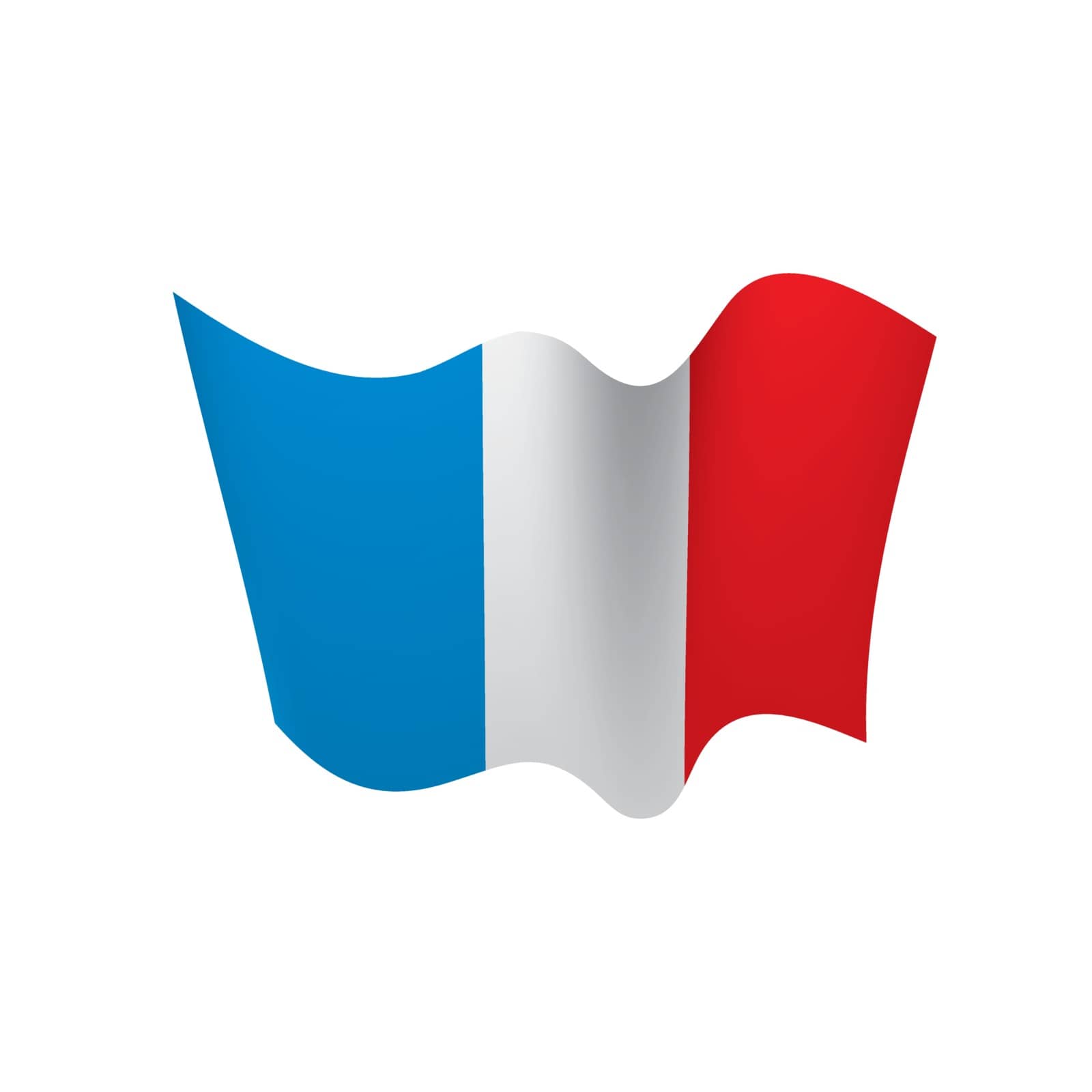 France flag, vector illustration on a white background