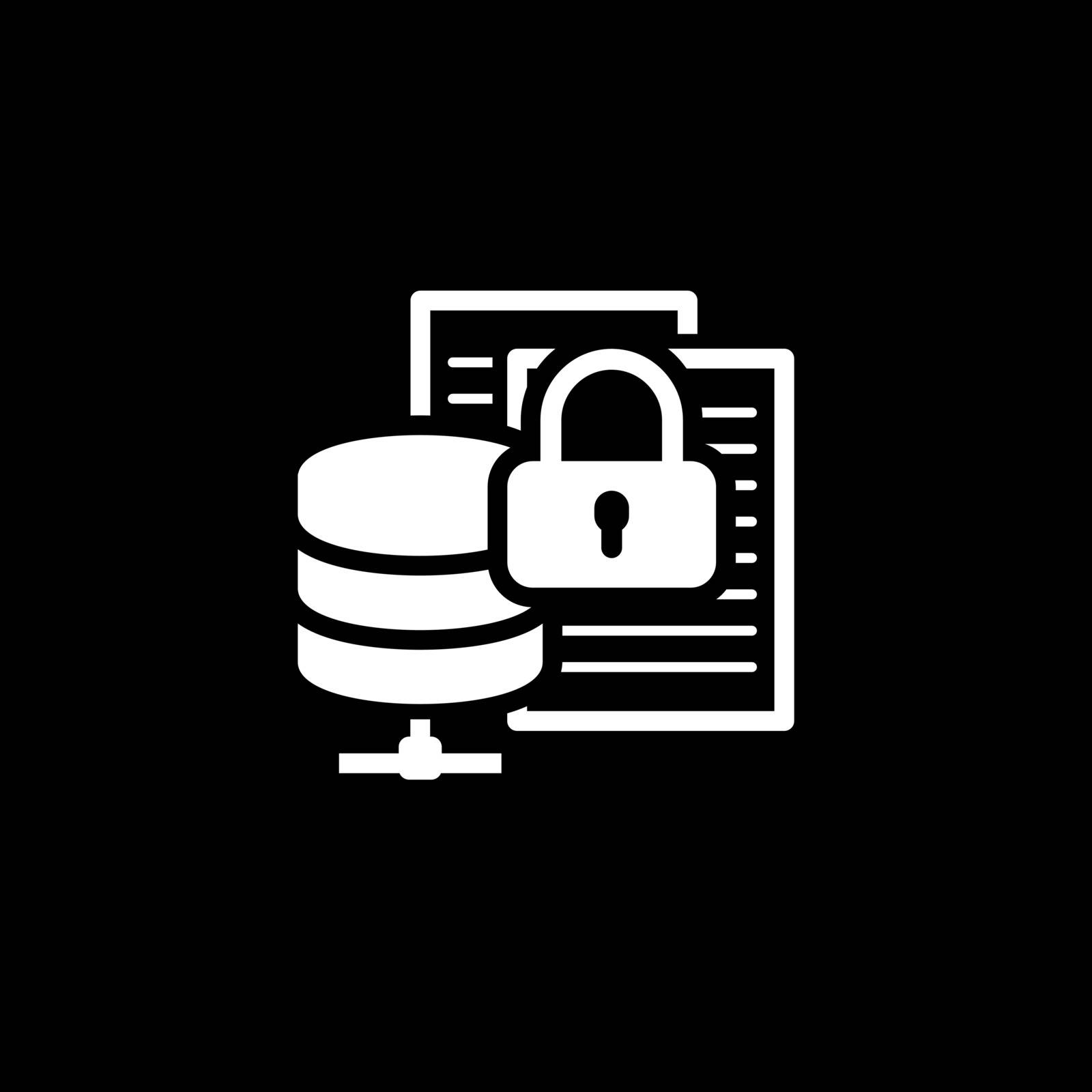 Secure File Storage Icon. Flat Design. by WaD