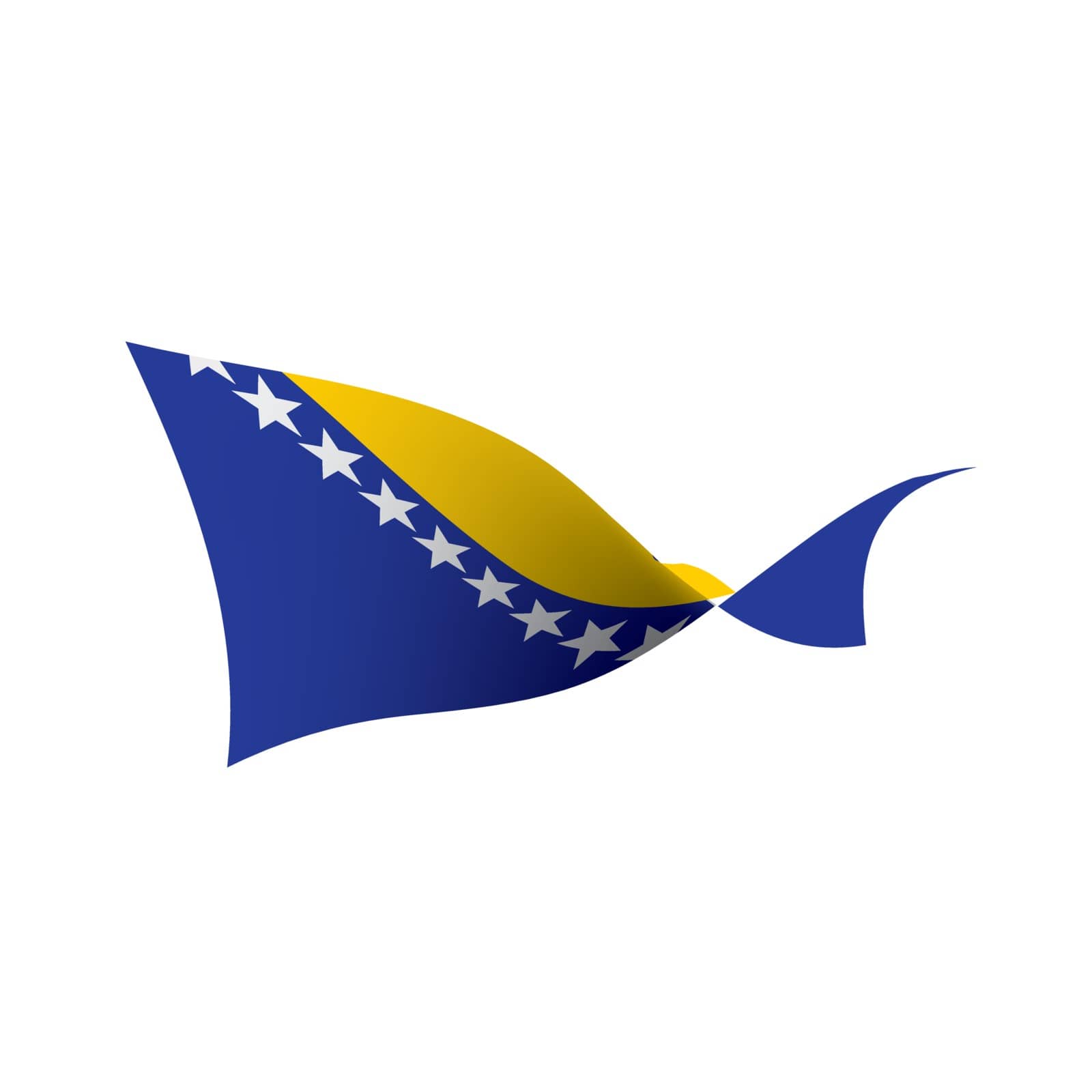Bosnia and Herzegovina flag, vector illustration by butenkow