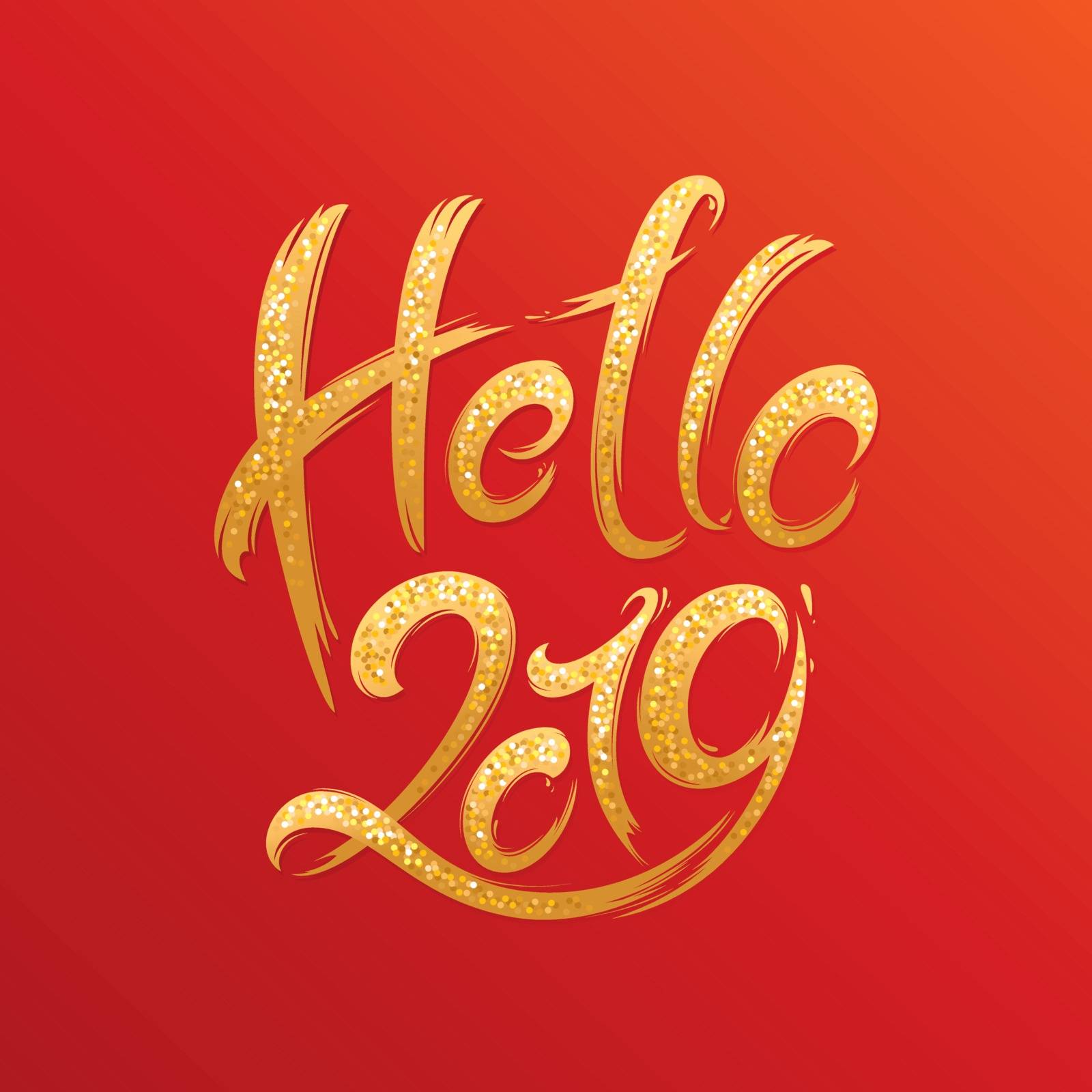 New Year greeting card. 2019 year by SelenaMay