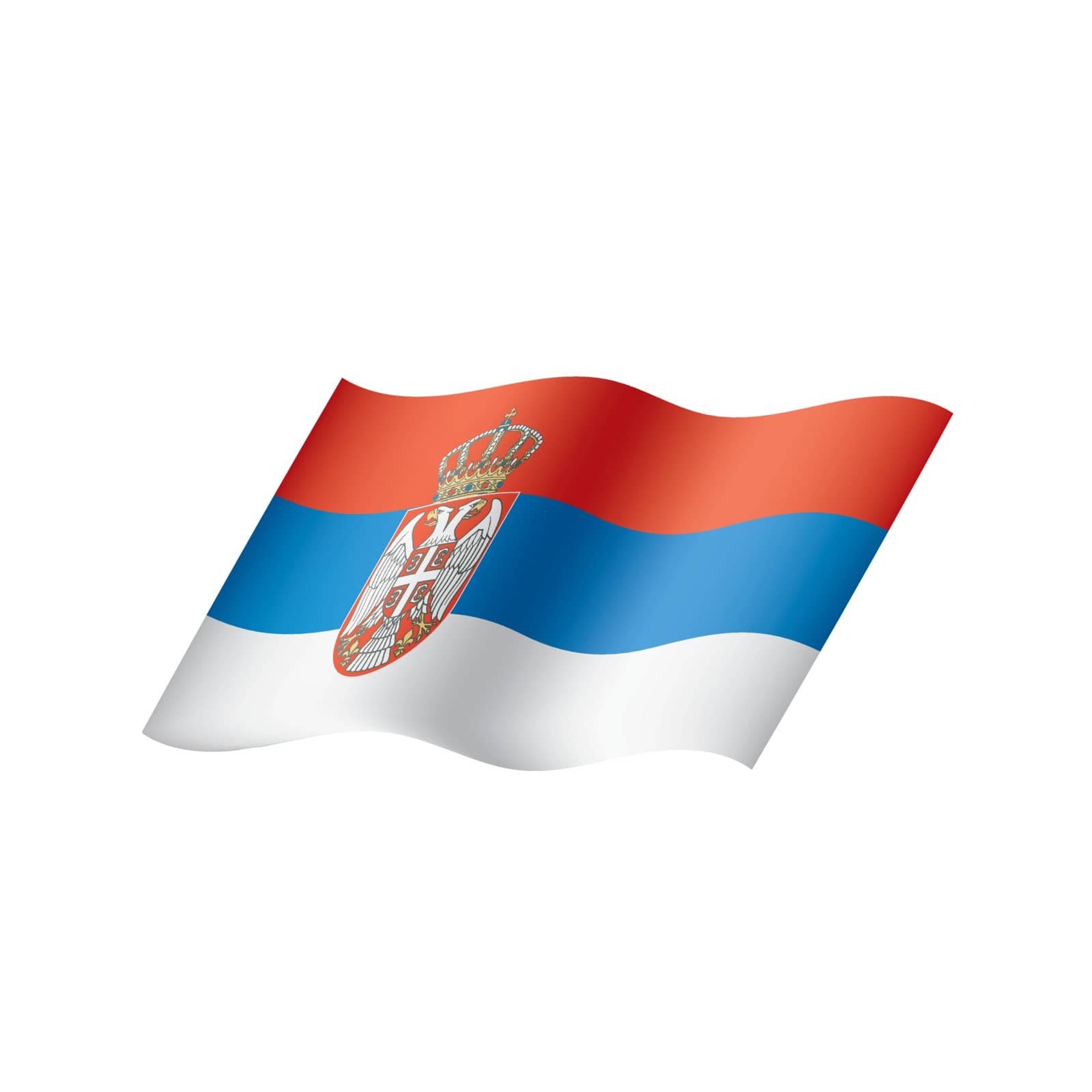 Serbia flag, vector illustration by butenkow