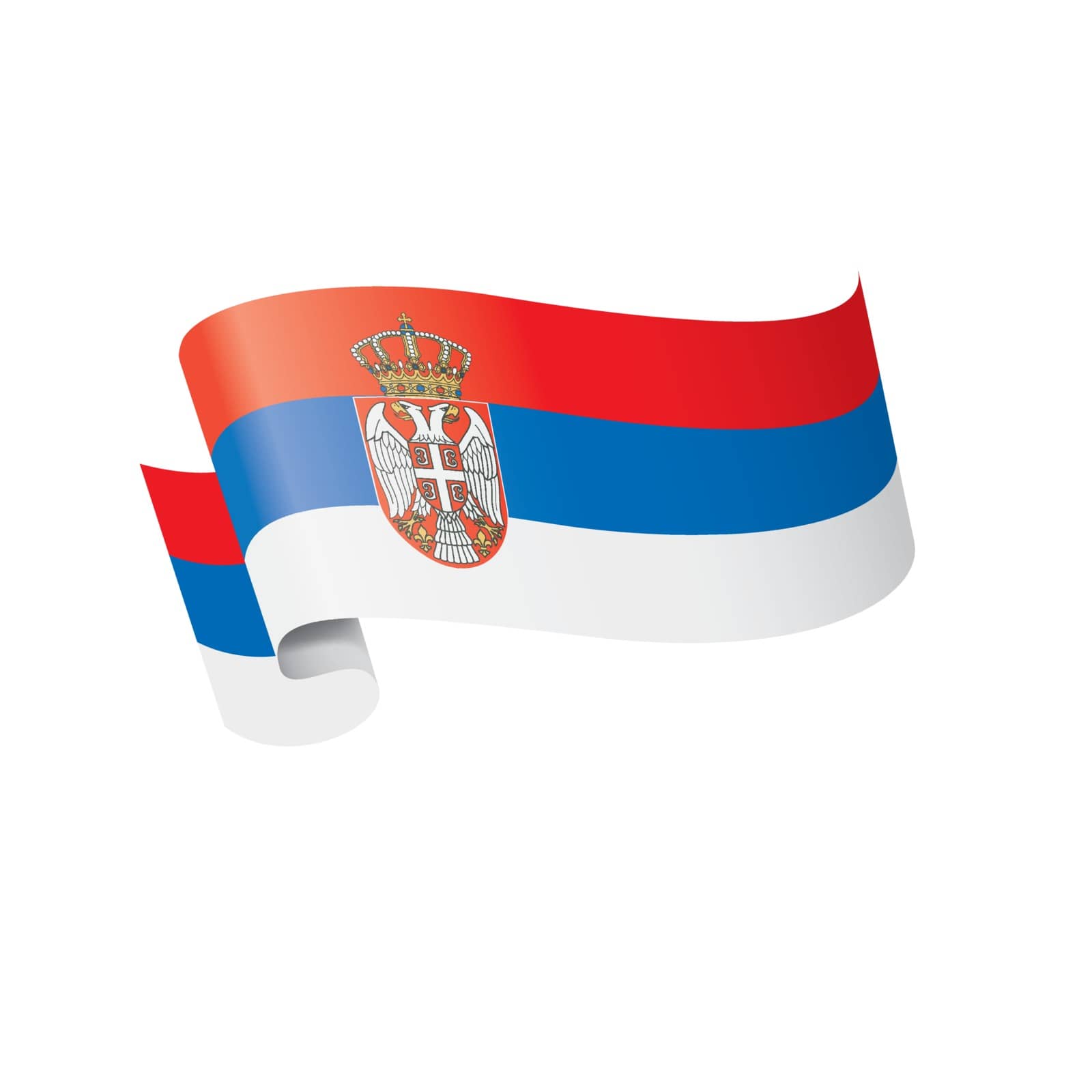 Serbia national flag, vector illustration on a white background