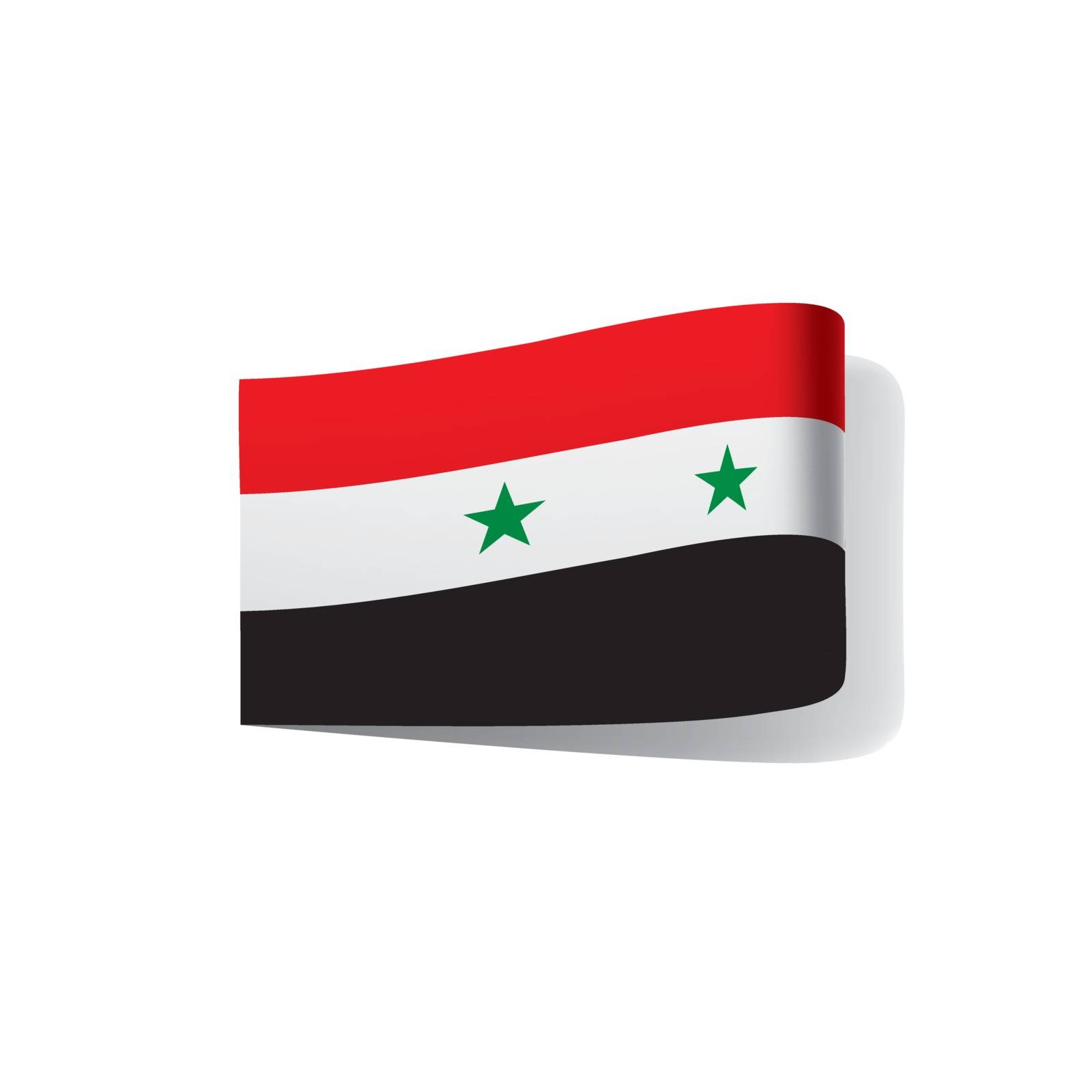 Syria flag, vector illustration by butenkow