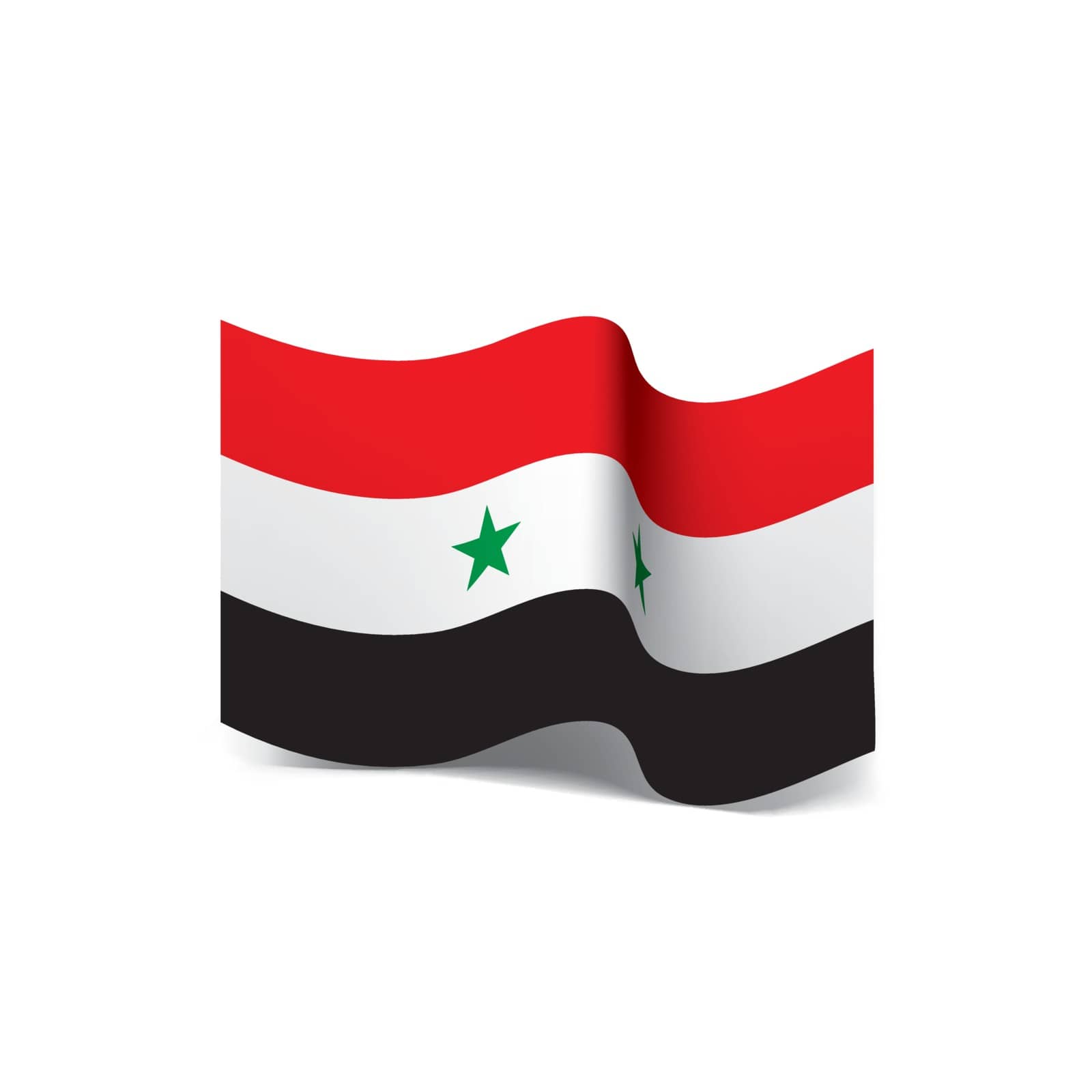 Syria flag, vector illustration on a white background