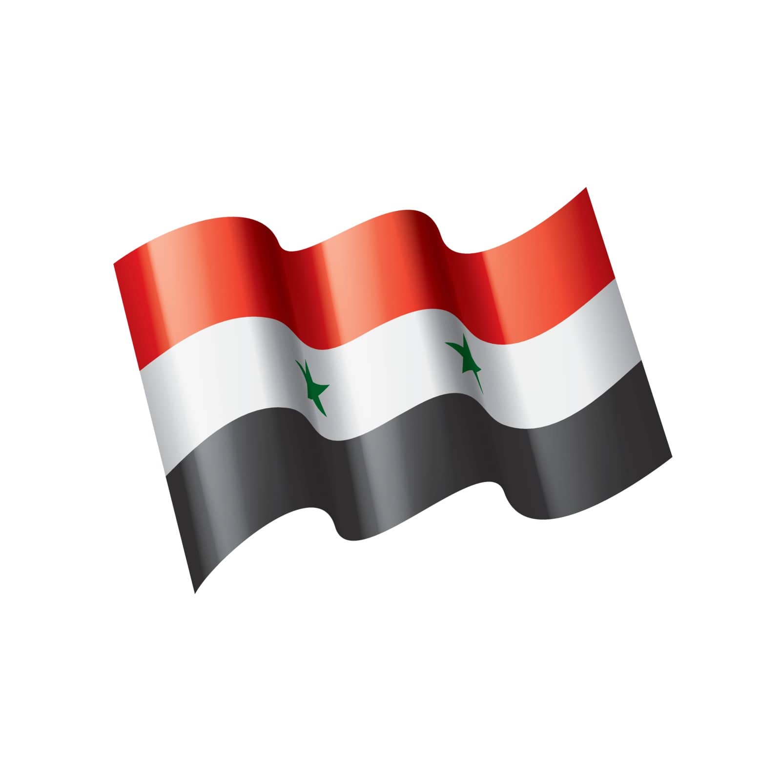Syria flag, vector illustration on a white background by butenkow