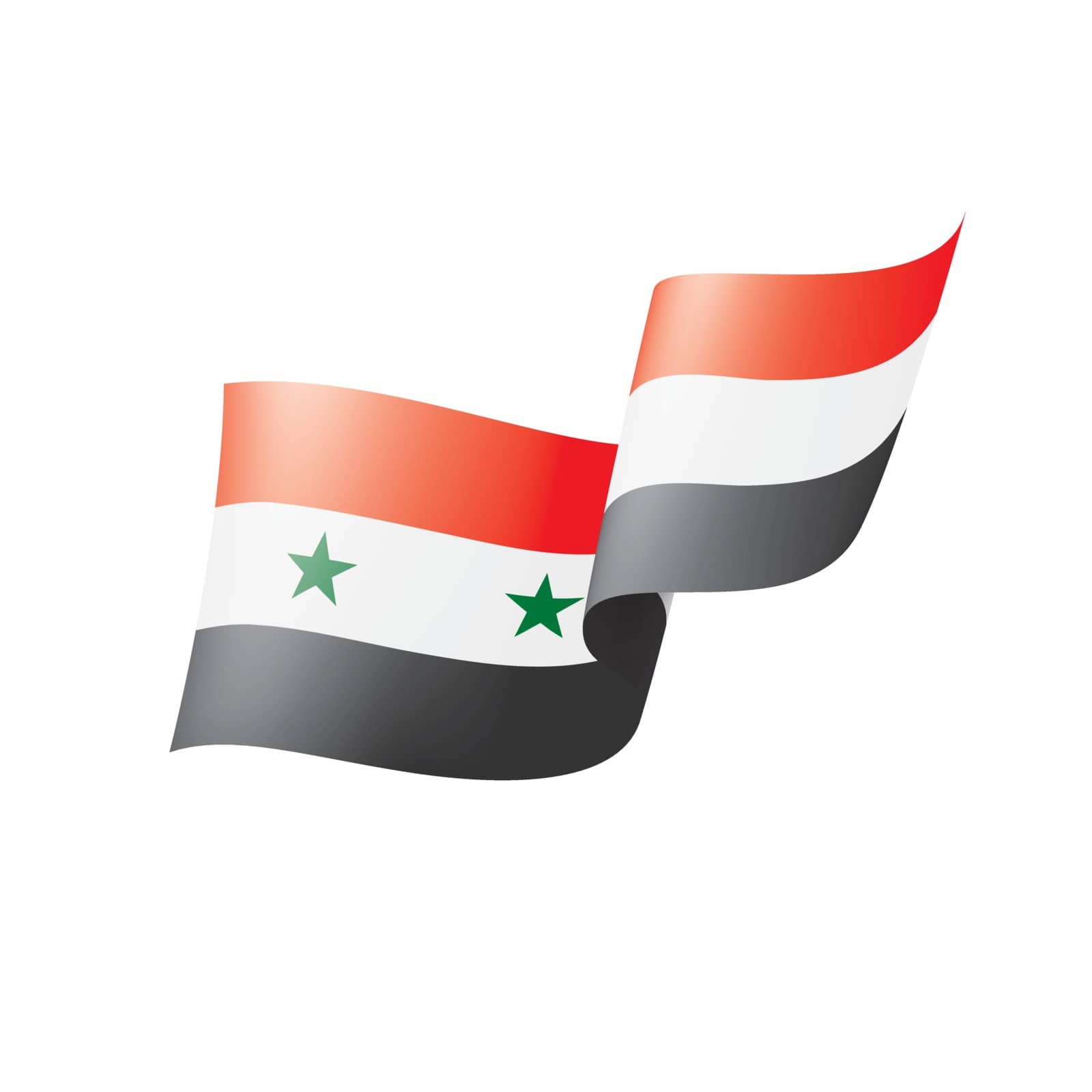 Syria national flag, vector illustration on a white background