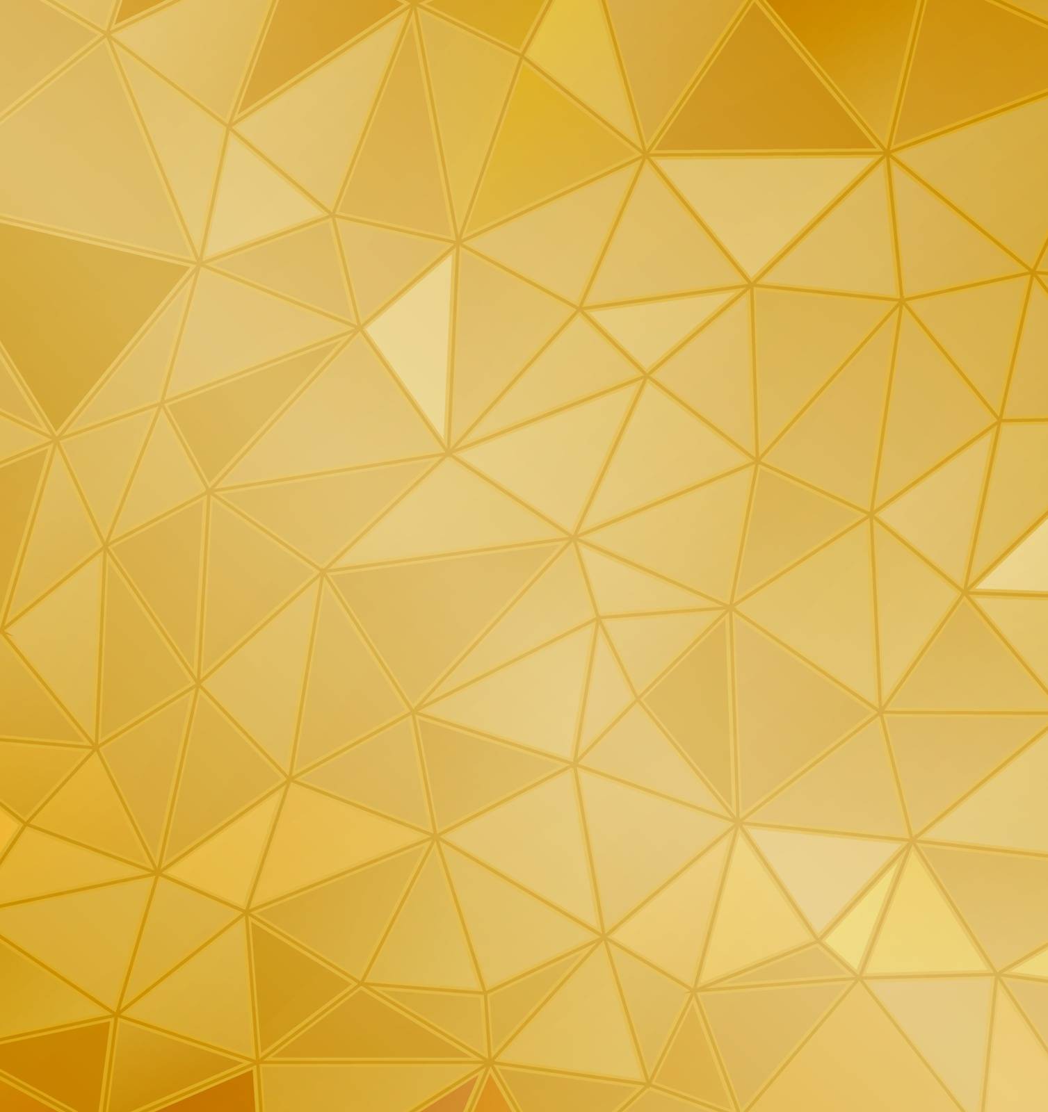 Vector golden pattern of geometric shapes, golden triangle