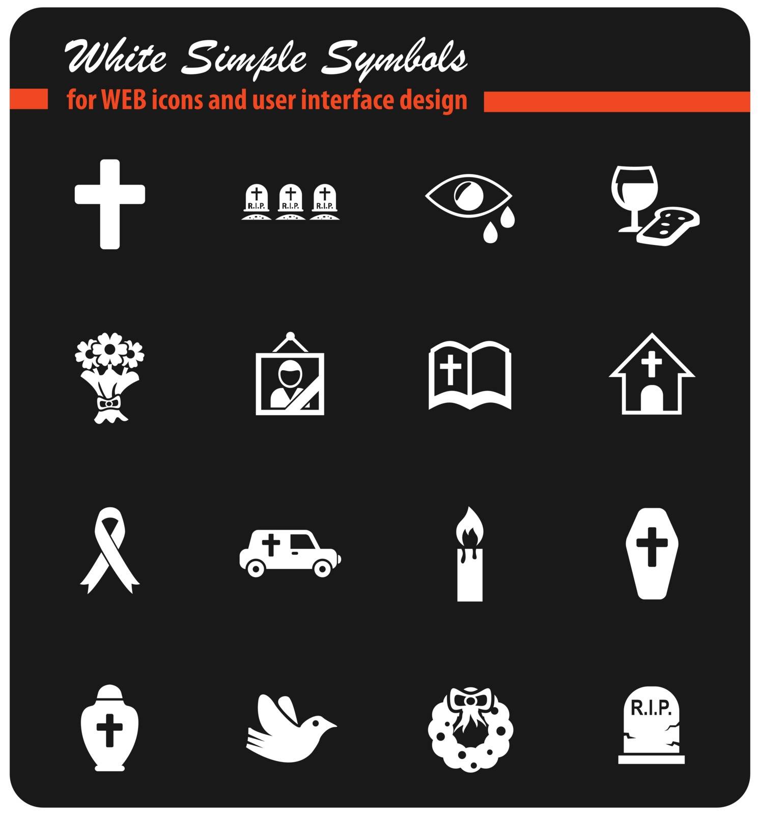 funeral services icon set by ayax