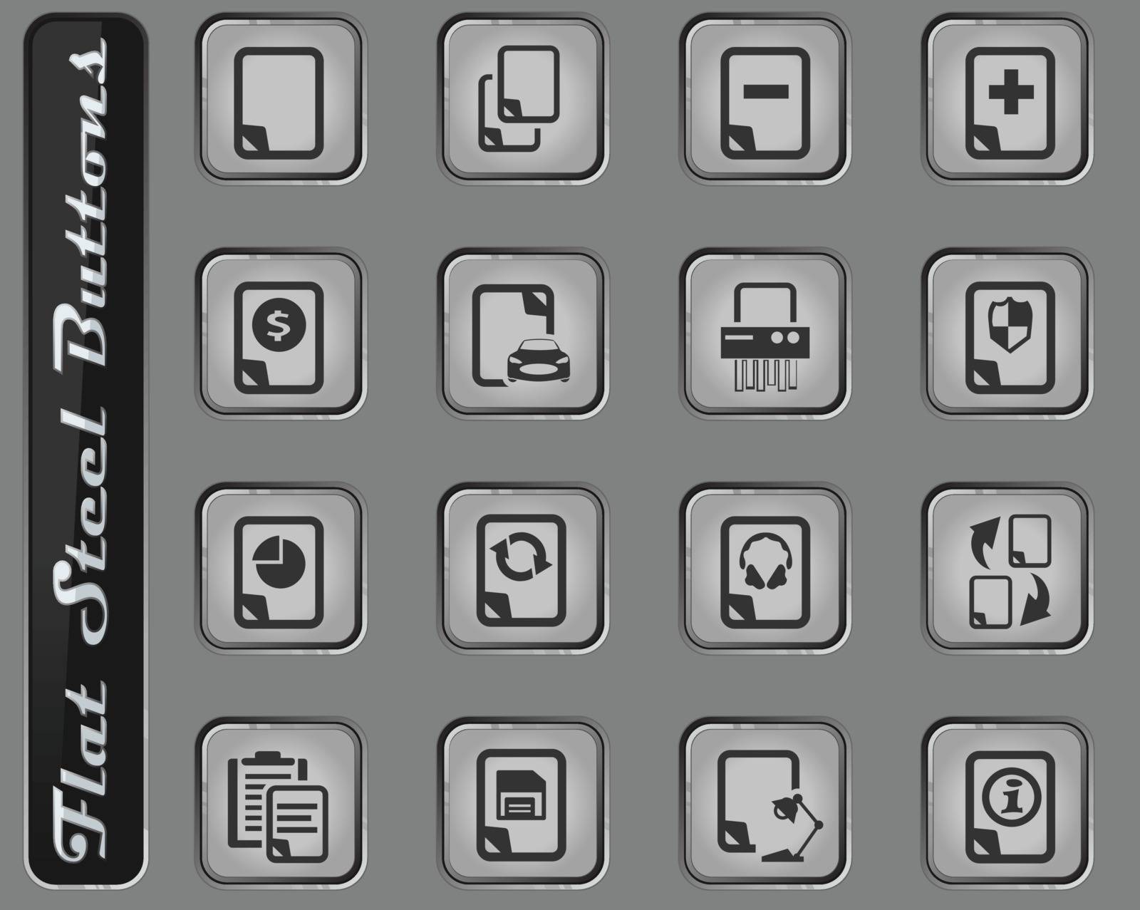 Documents icons set by ayax
