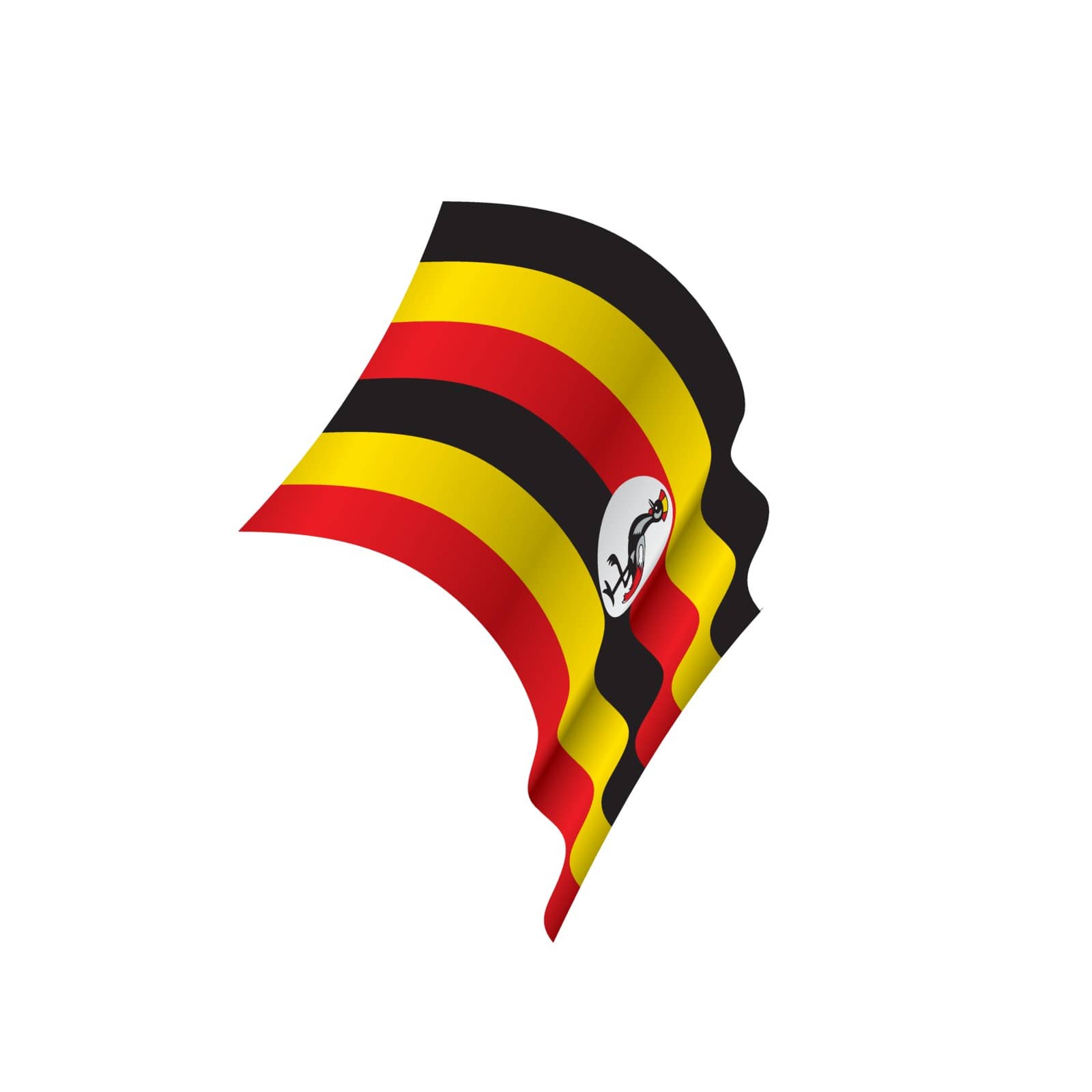 Uganda flag, vector illustration by butenkow