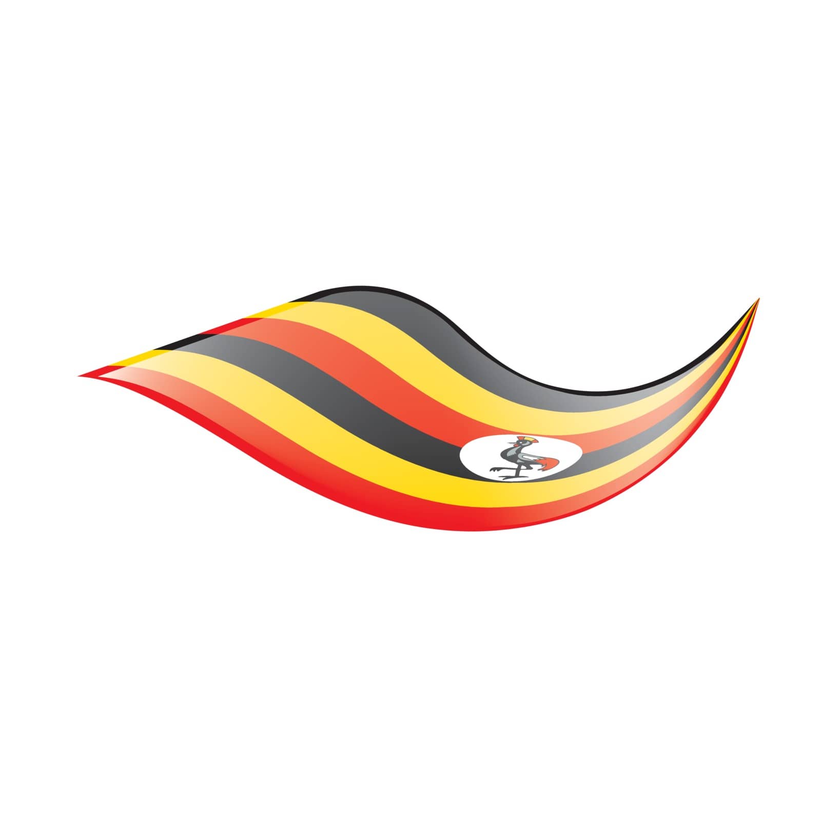 Uganda flag, vector illustration by butenkow