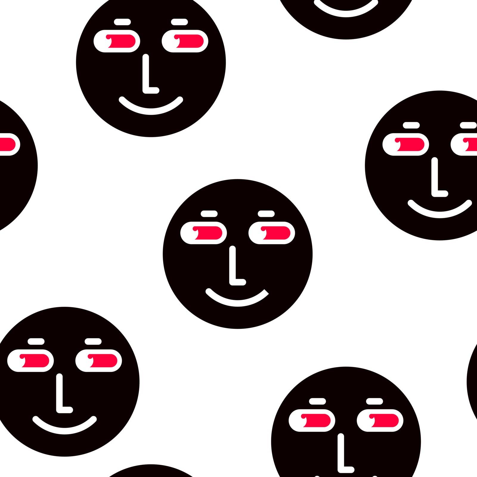 Vector emoji seamless pattern. Trendy endless unique wallpaper with design elements