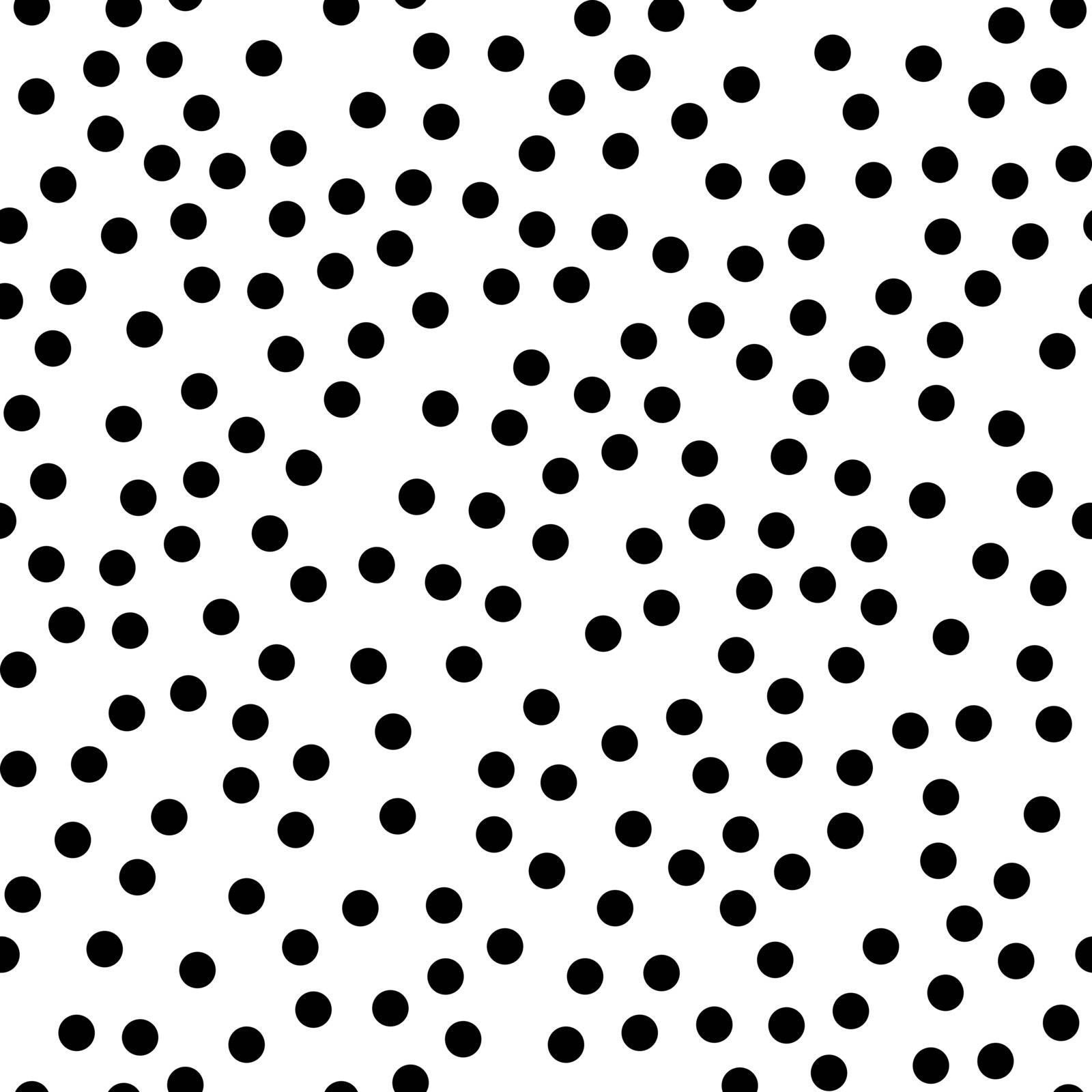 Random dotted seamless pattern. Simple geometric background in black and white. Vector illustration by pyty