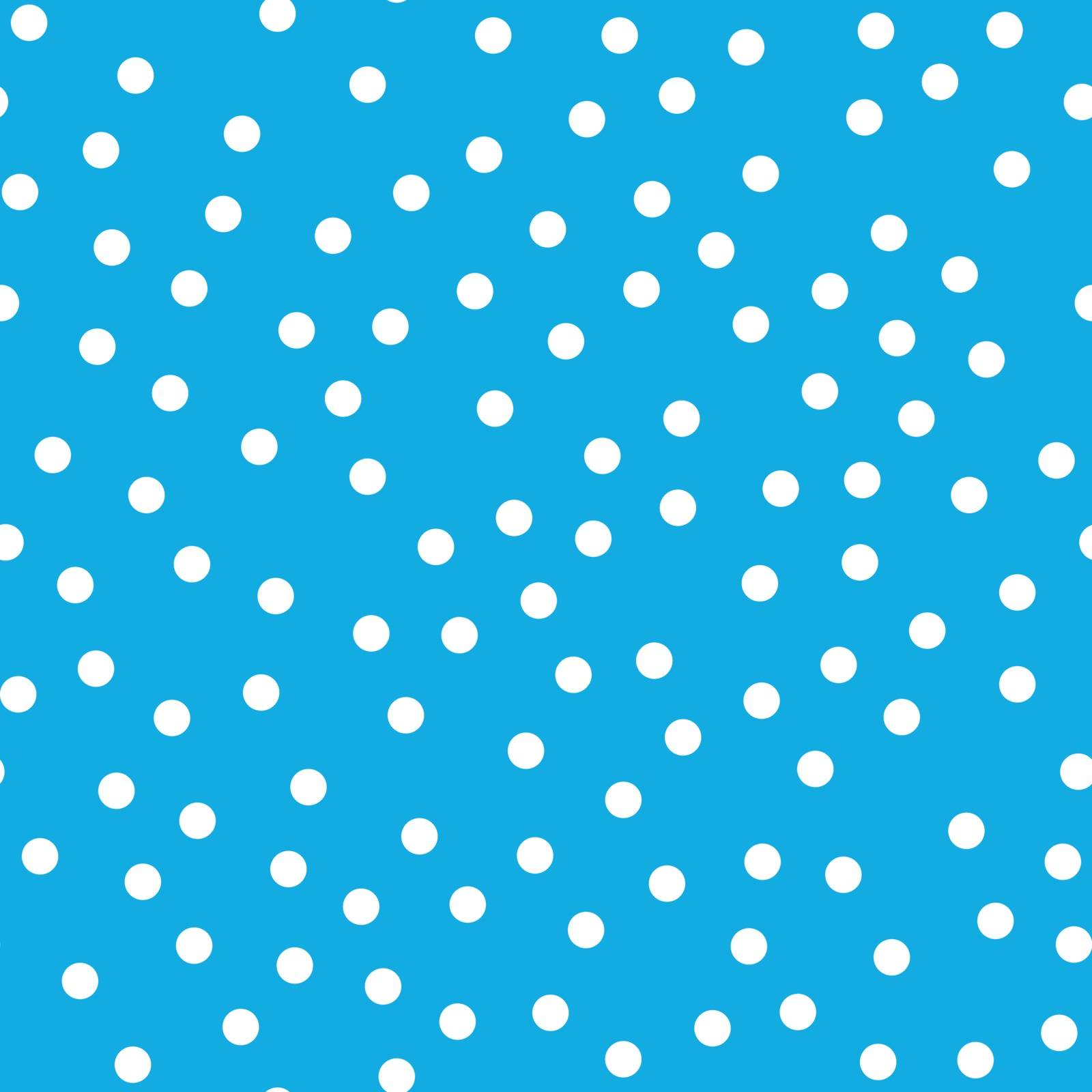 Snowy seamless patern. White dot snowflakes on blue background. Snow and Christmas theme. Abstract backround by pyty