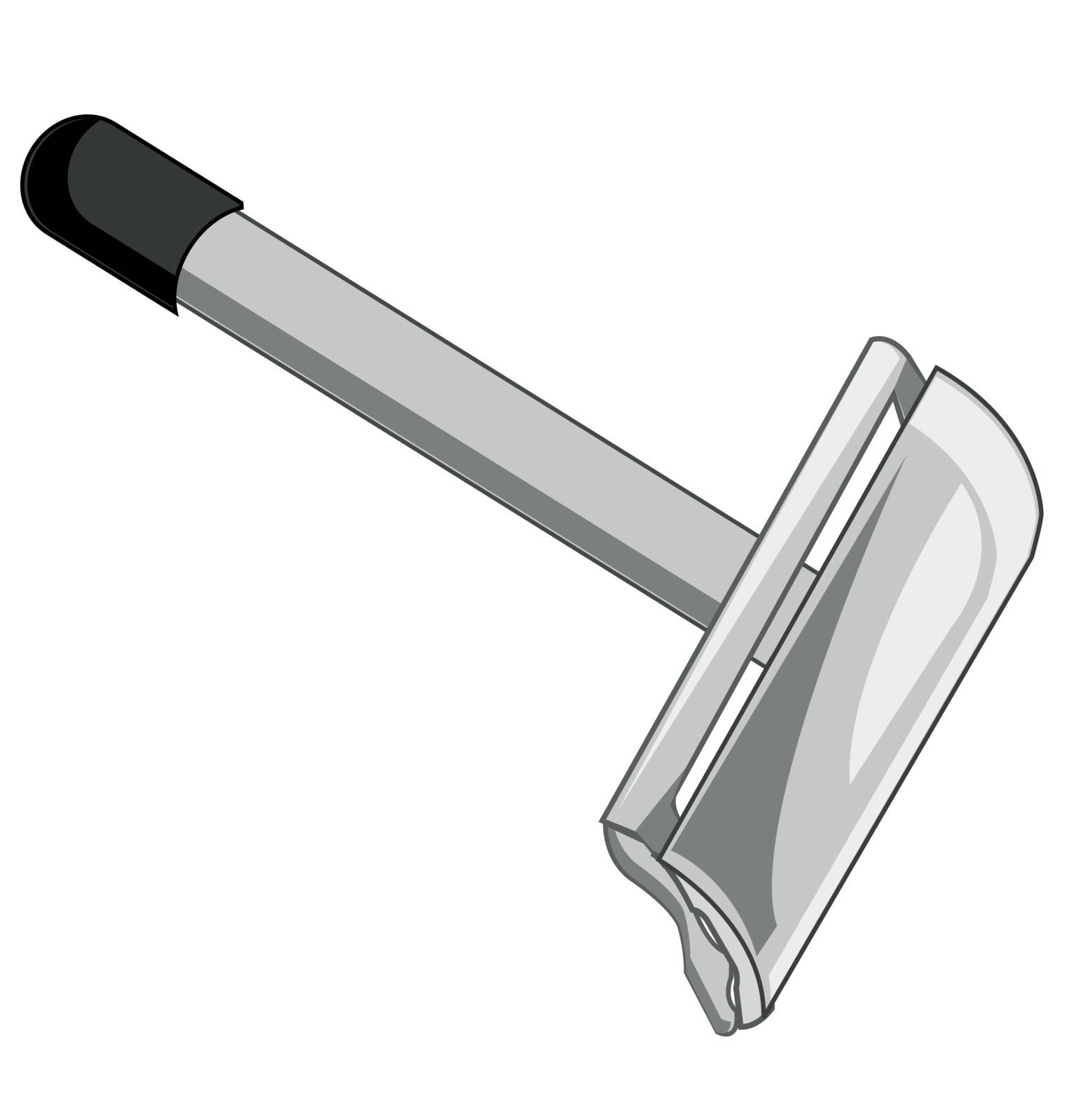 Vector illustration tool for shaving on white background