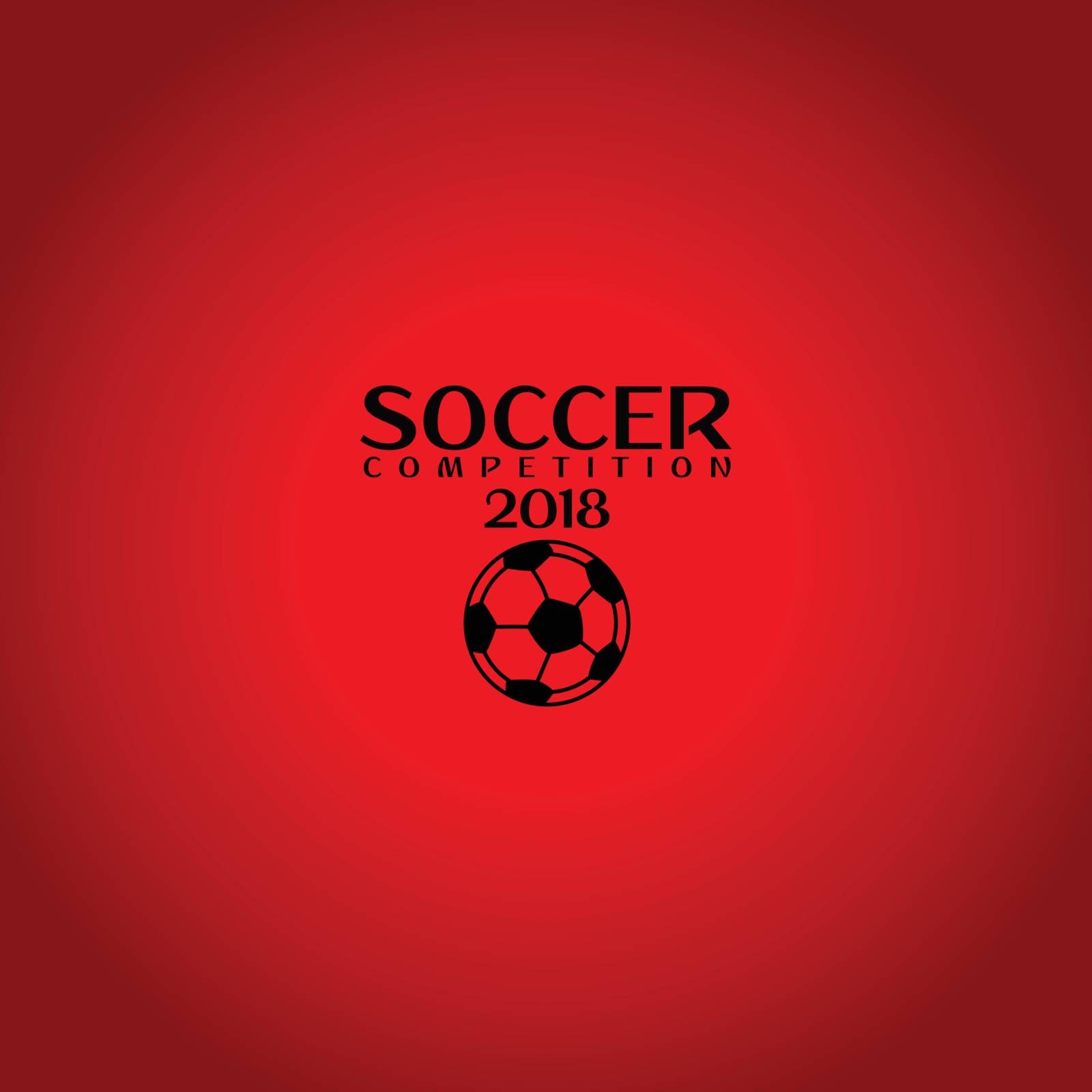 world soccer tournament 2018 theme vector art illustration