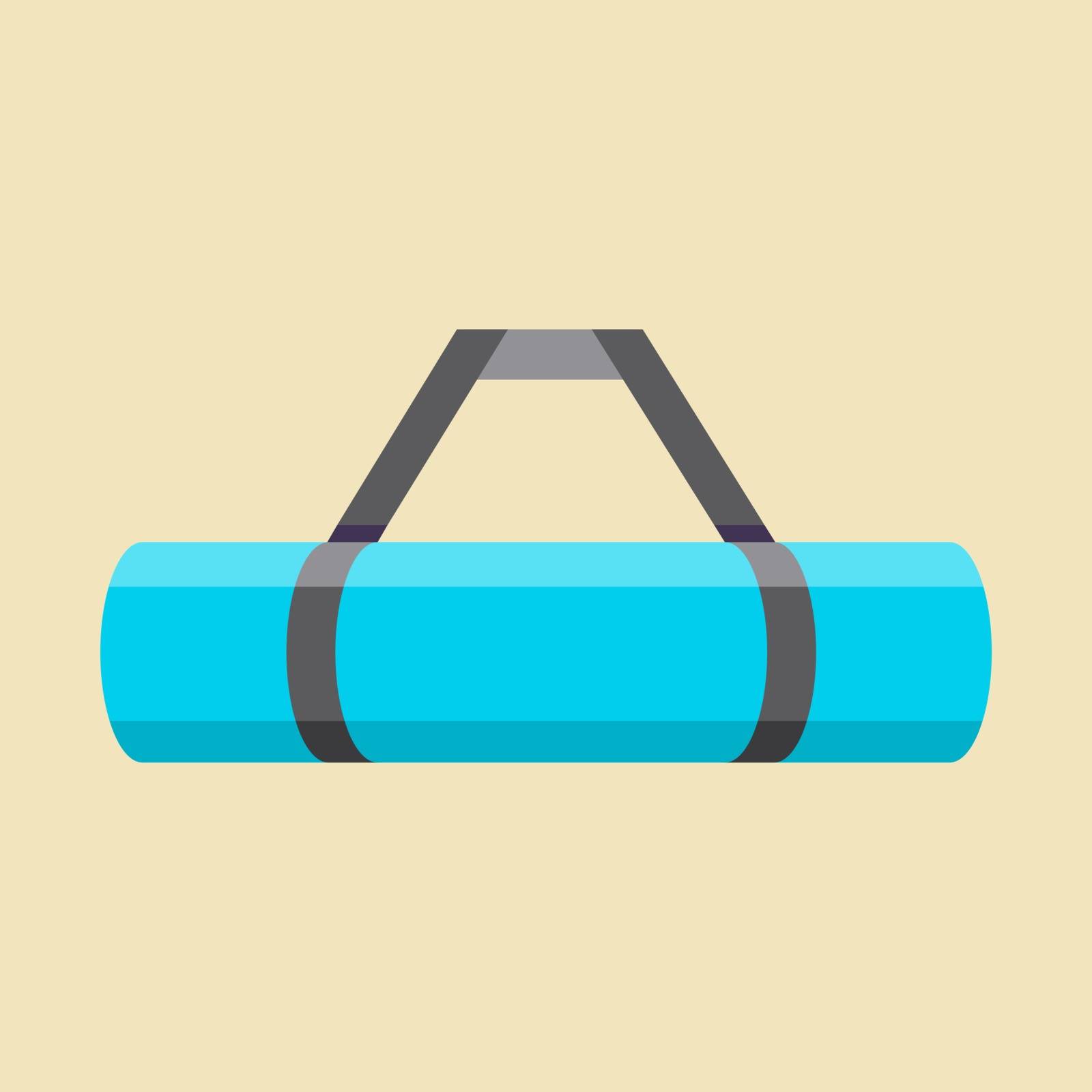 hiking mat  vector illustration symbol object. Flat icon style concept design.
