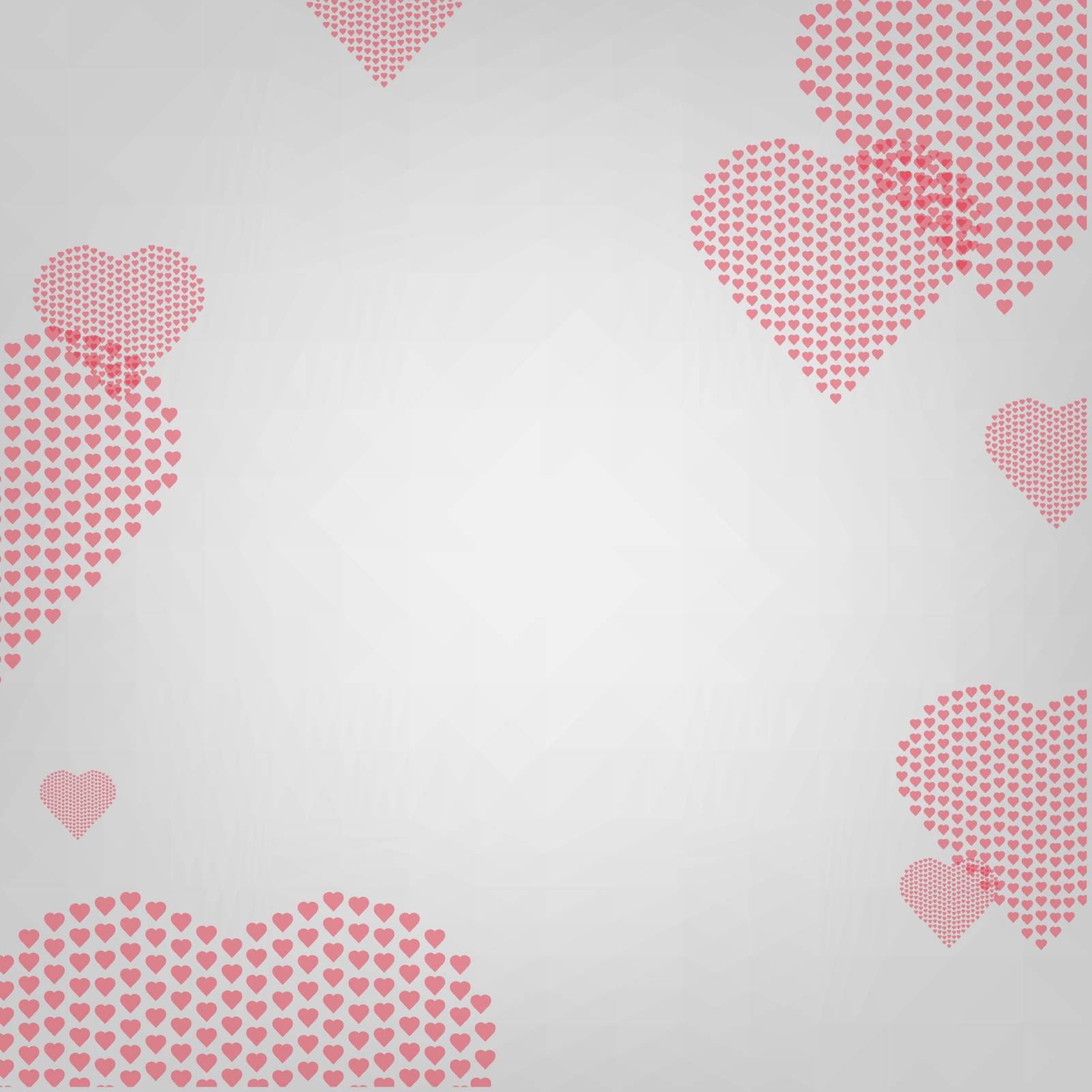Heart With Grey Background With Gradient Mesh, Vector Illustration