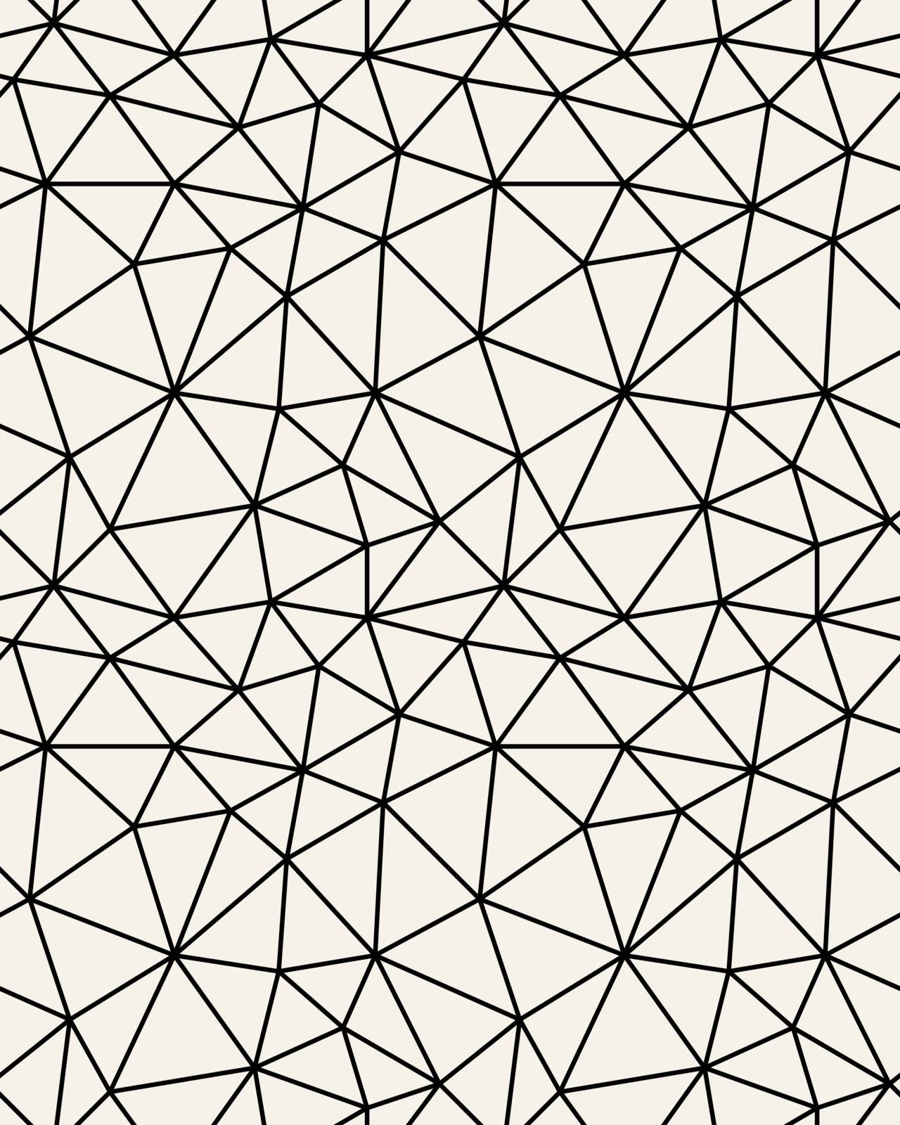 Polygonal seamless background. Geometric line black pattern for wallpapers and textile