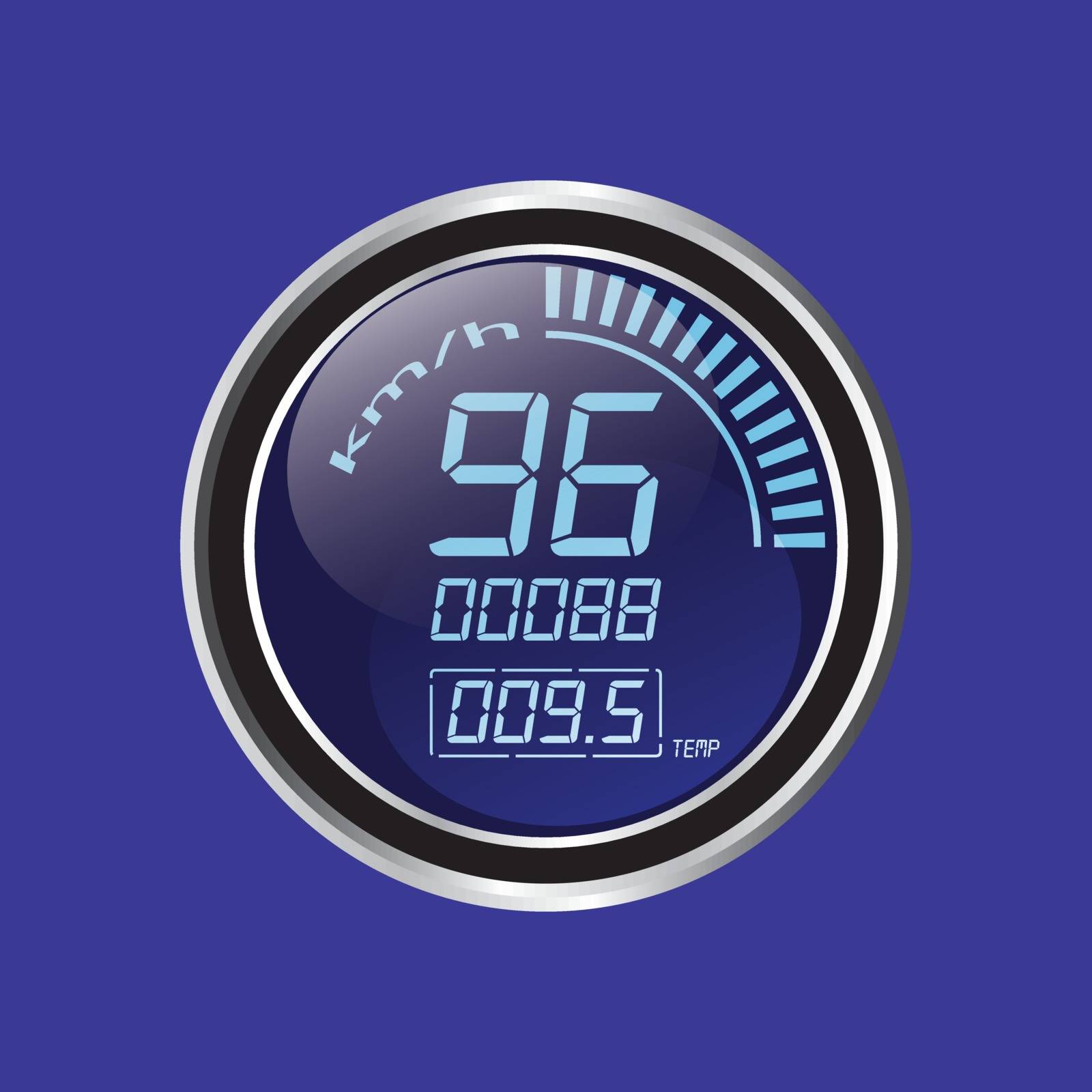 Speed thermometer on vector graphic art. by narinbg