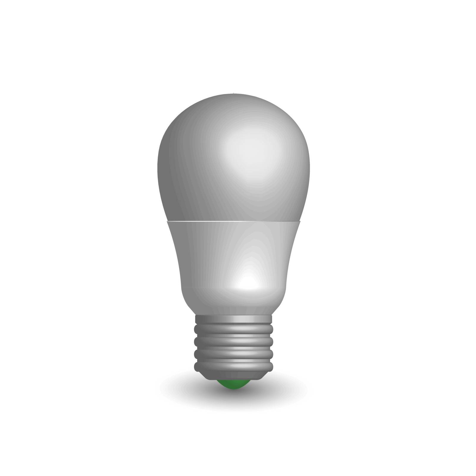LED bulb in 3d, vector illustration. by kup1984