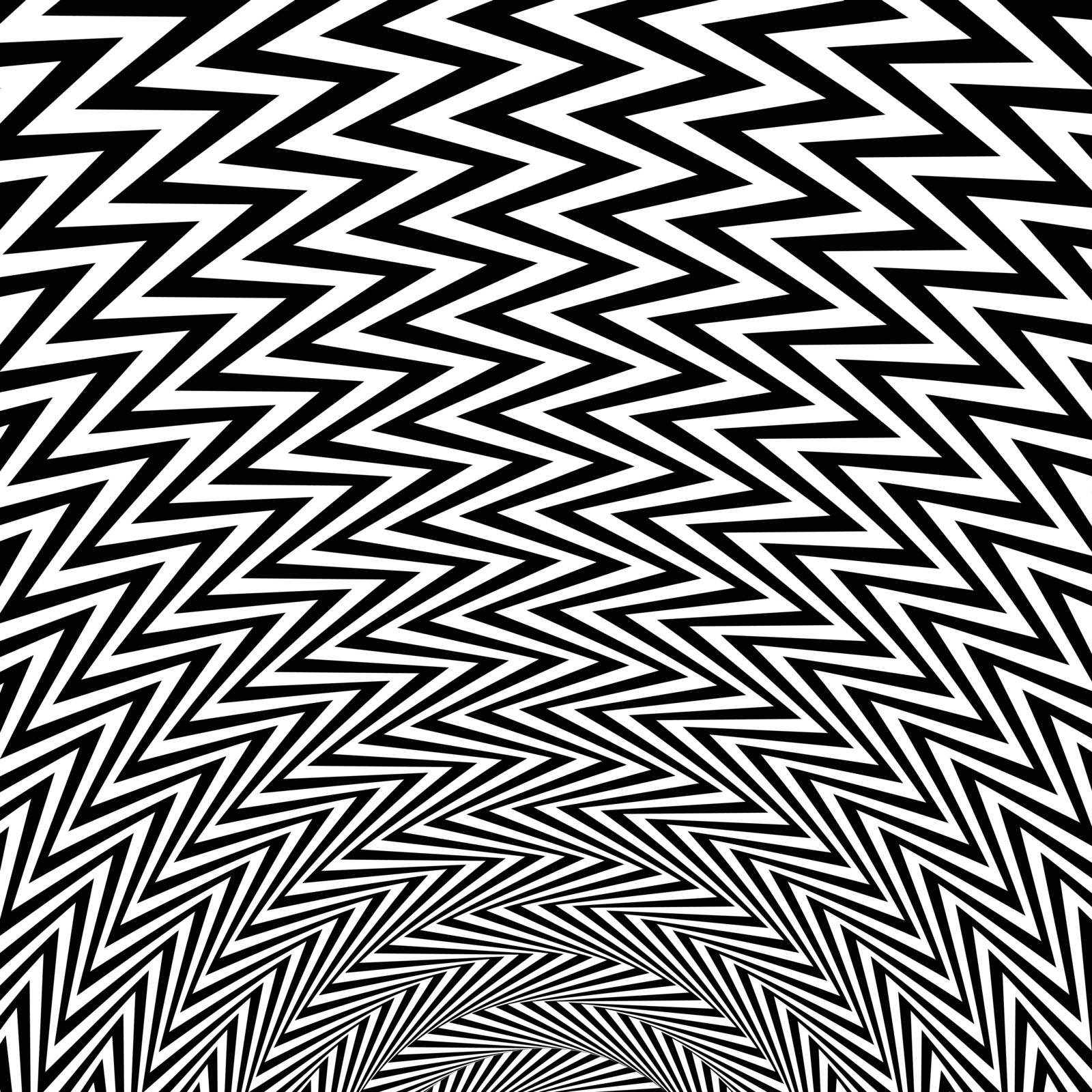 Abstract starburst background with zigzag, wavy lines