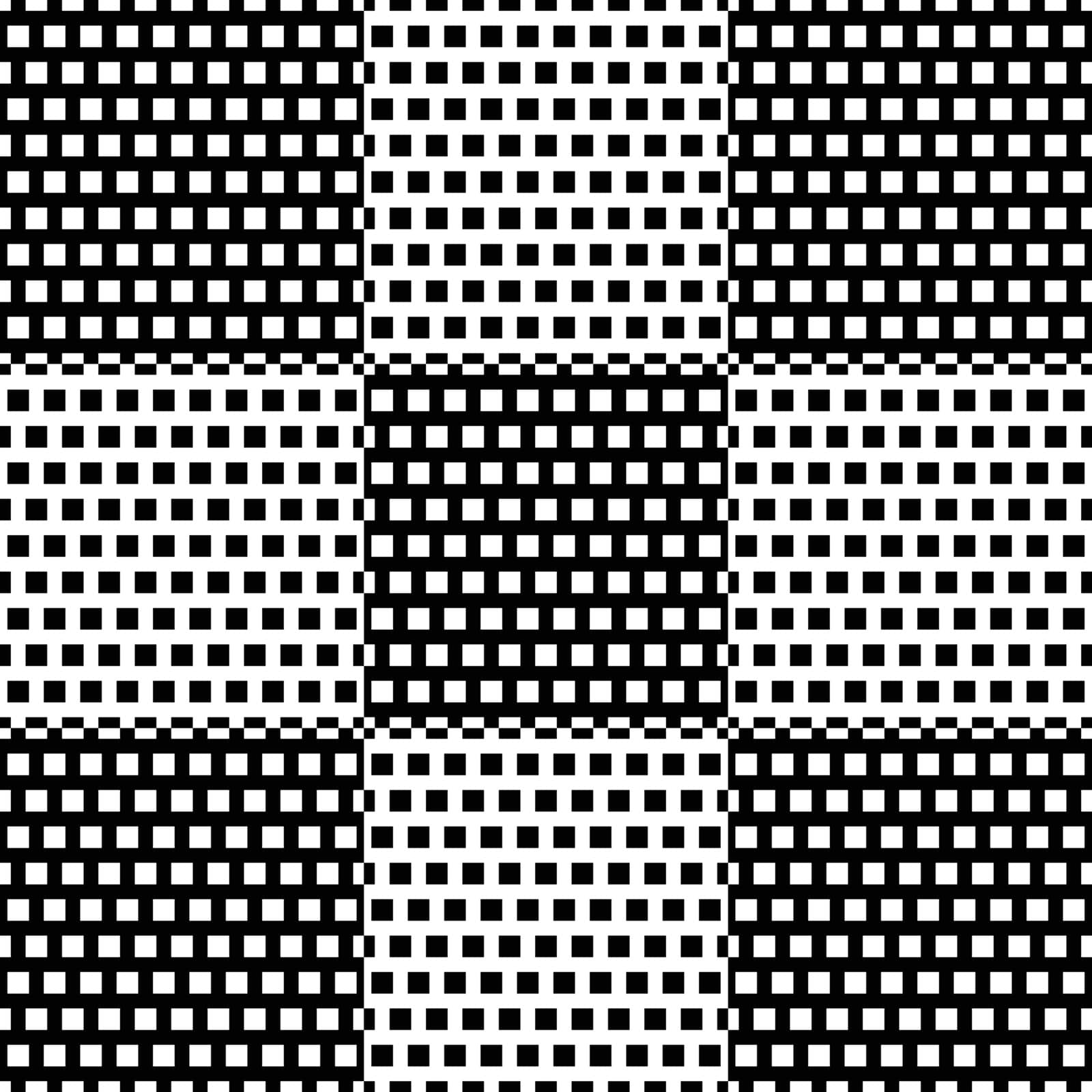 Black and white checkered pattern with square pattern