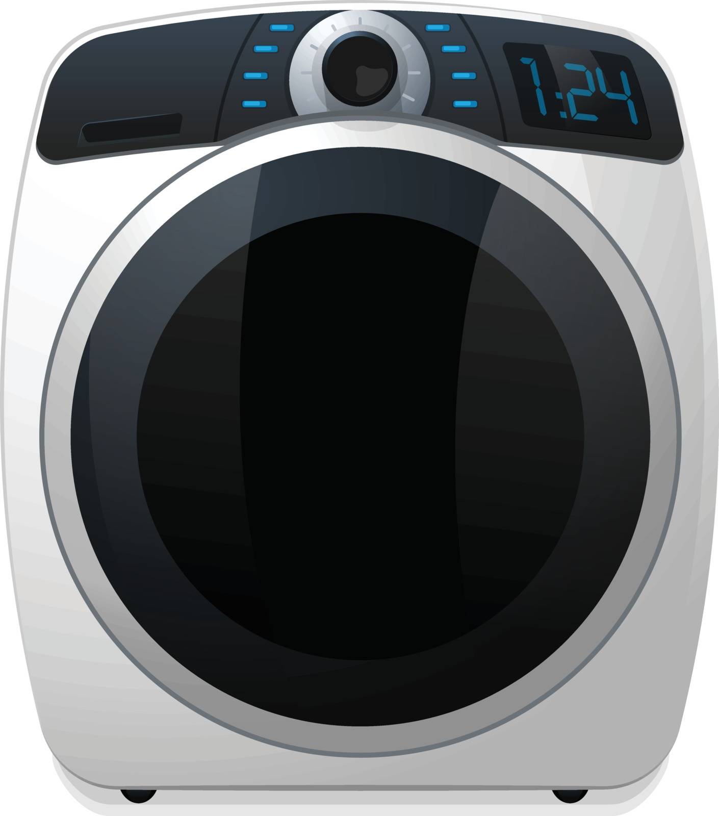 Modern washer machine icon realistic vector illustration