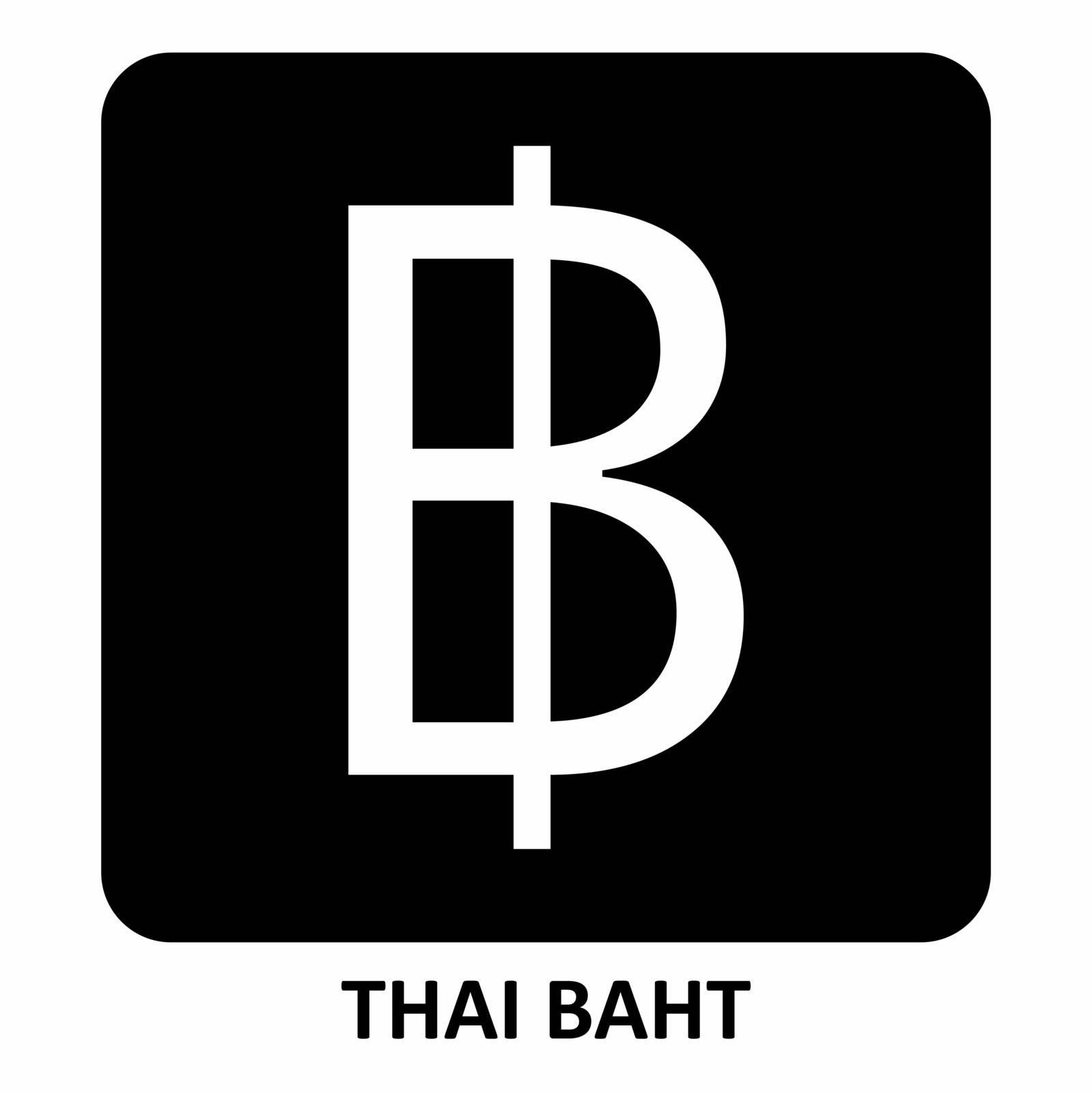 The illustration of the Thai Baht currency symbol