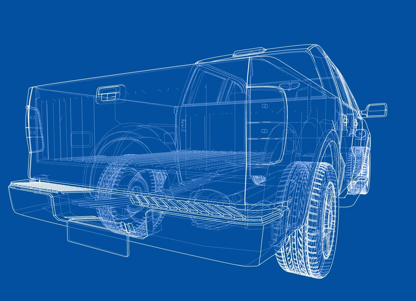 Vector car silhouettes. Rendering of 3d by cherezoff