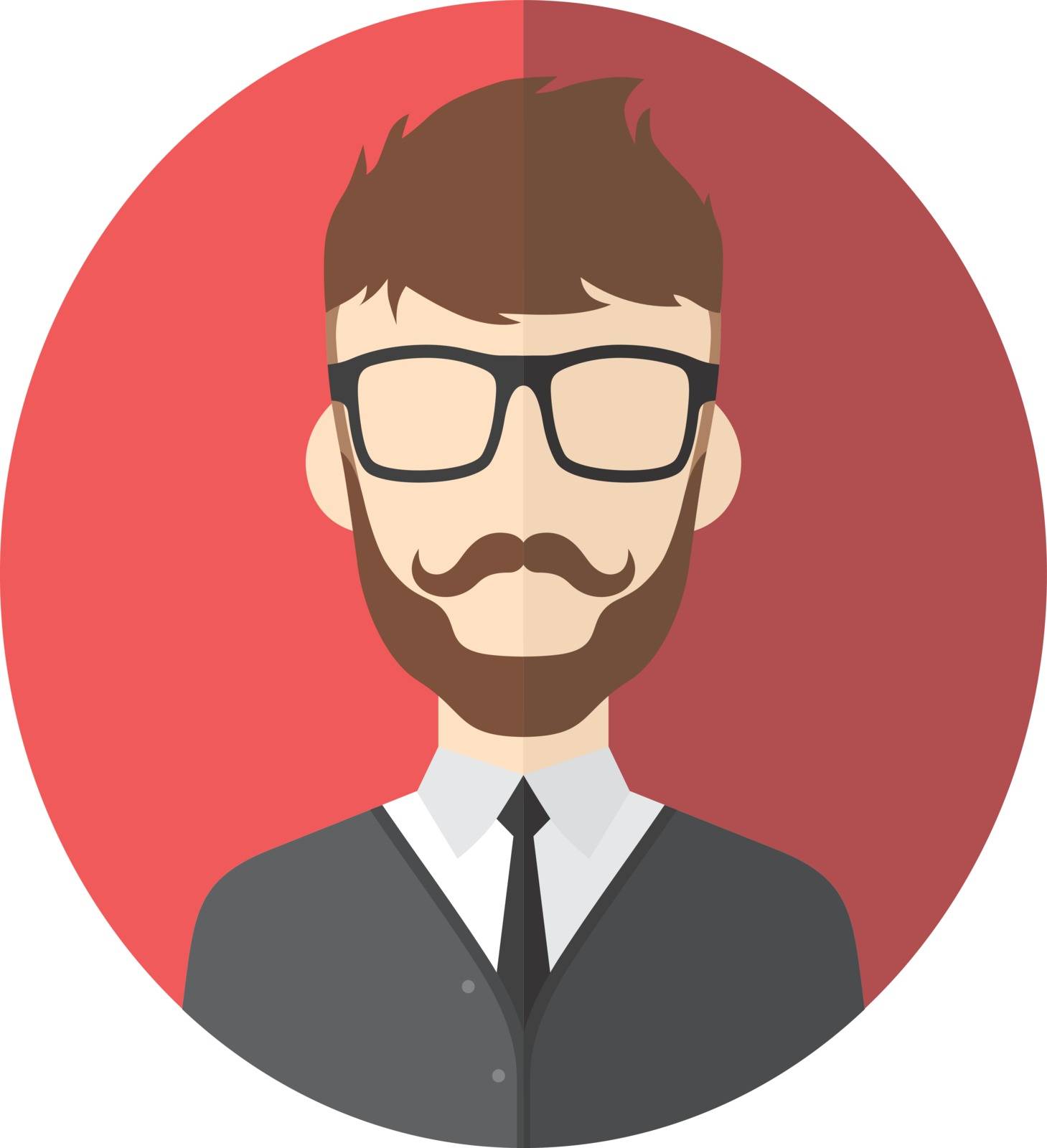 retro gentleman avatar portrait profile picture icon vector