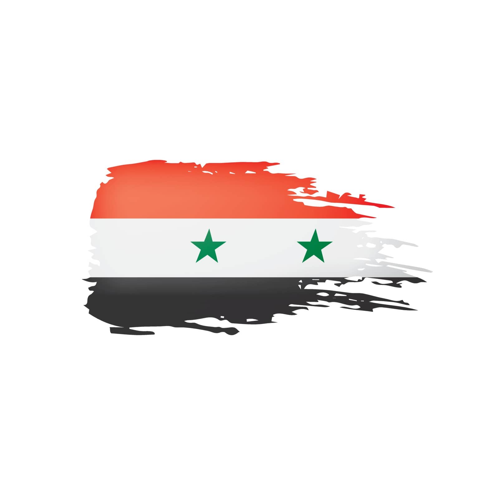 Syria flag, vector illustration on a white background