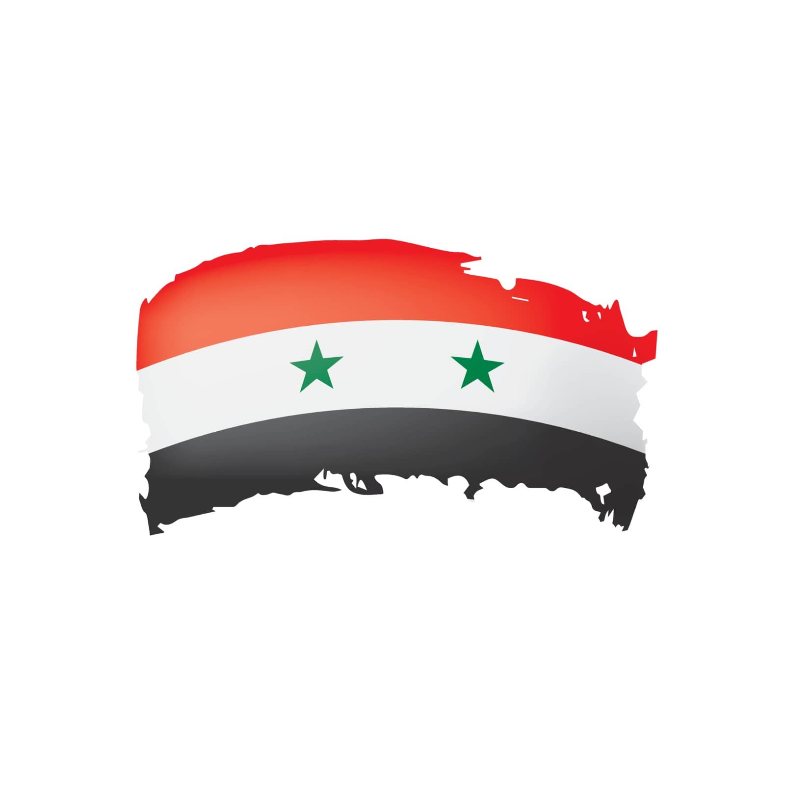 Syria flag, vector illustration on a white background. by butenkow