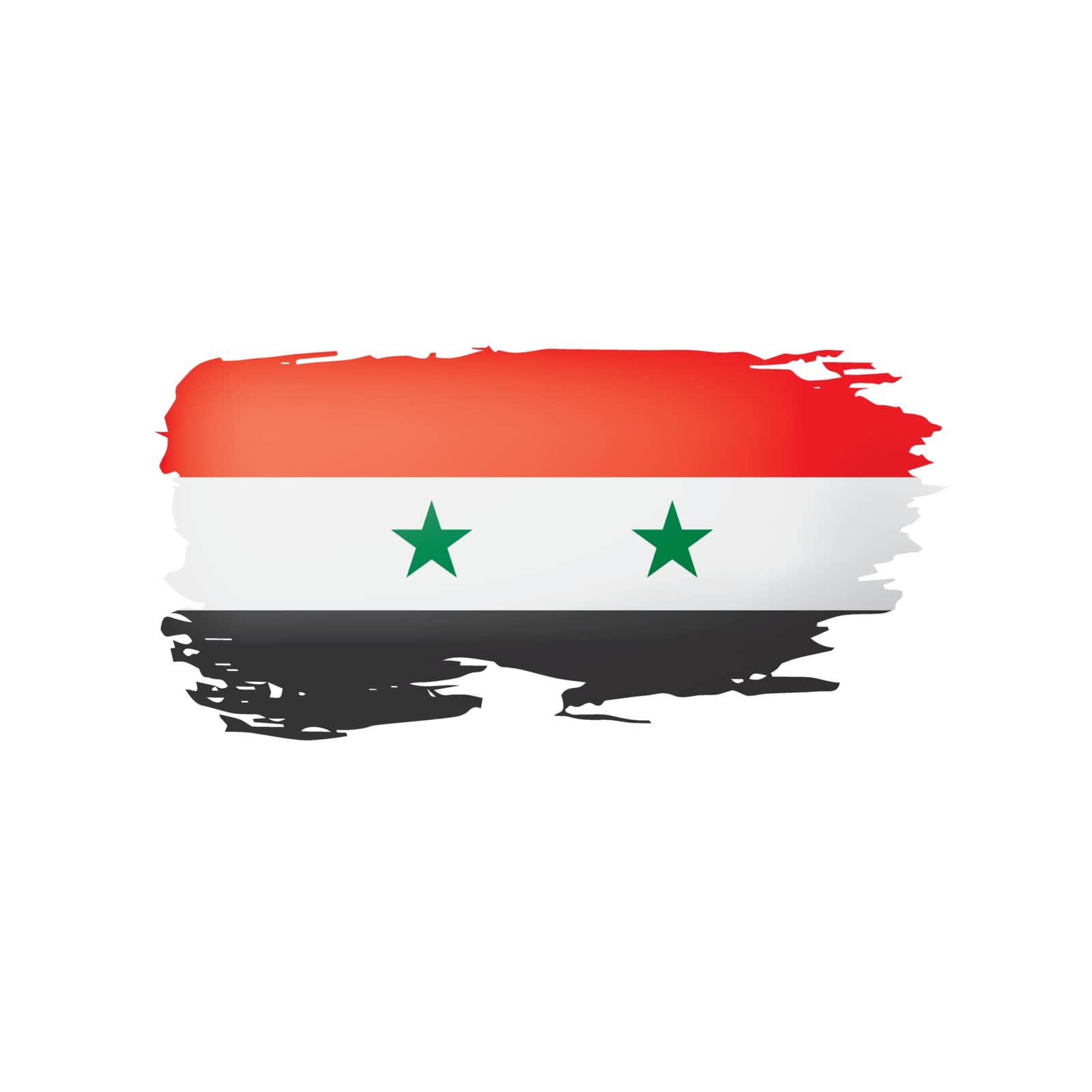Syria flag, vector illustration on a white background. by butenkow