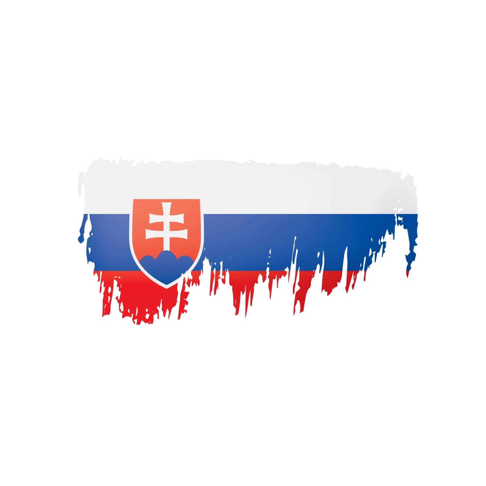 Slovakia flag, vector illustration on a white background. by butenkow