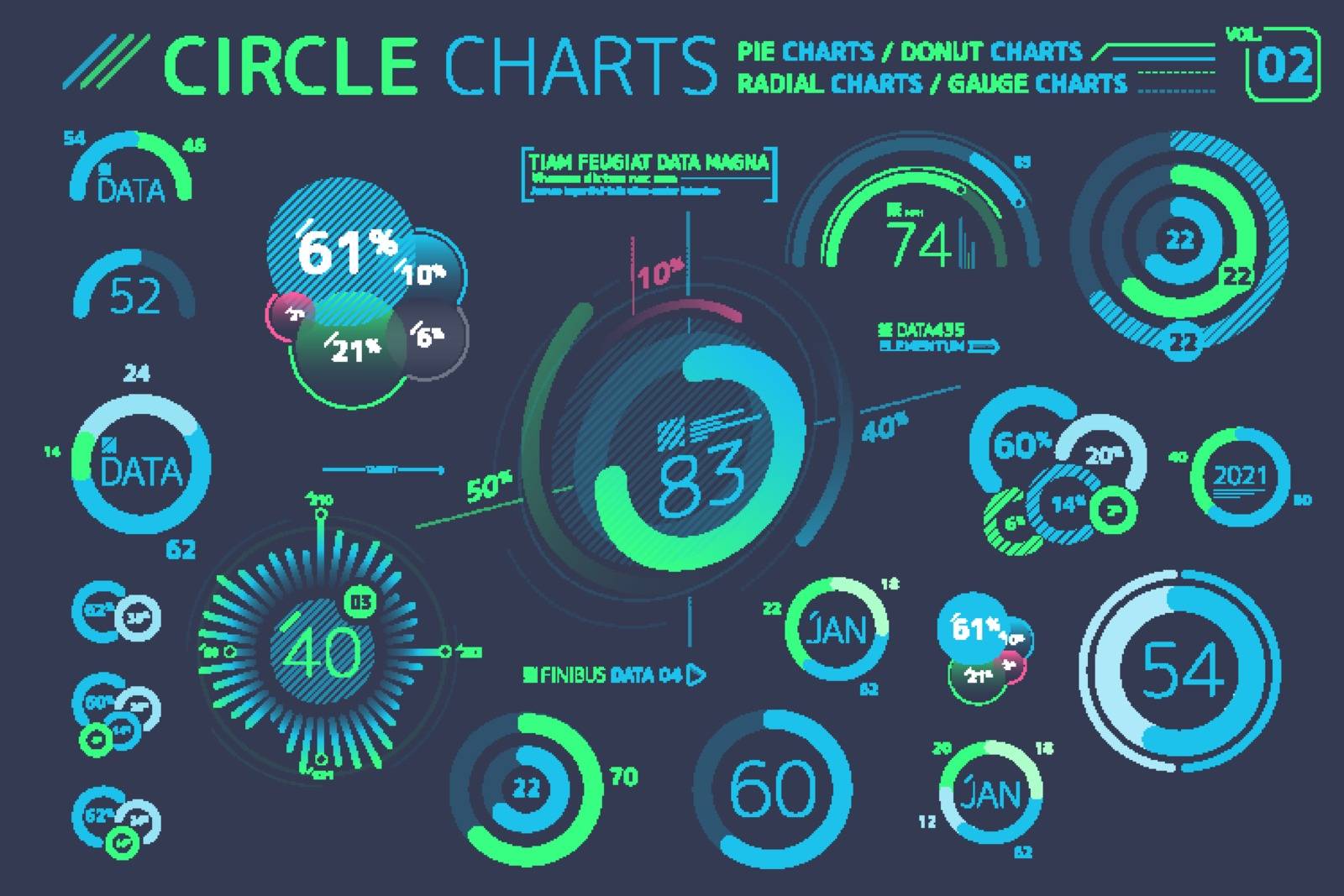Corporate Infographic Elements is an excellent collection of vector graphs, charts and diagrams.