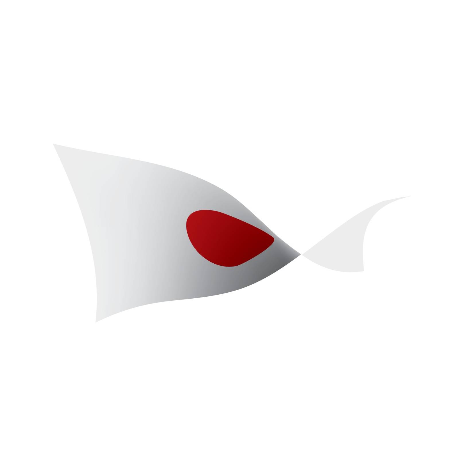 Japan flag, vector illustration by butenkow